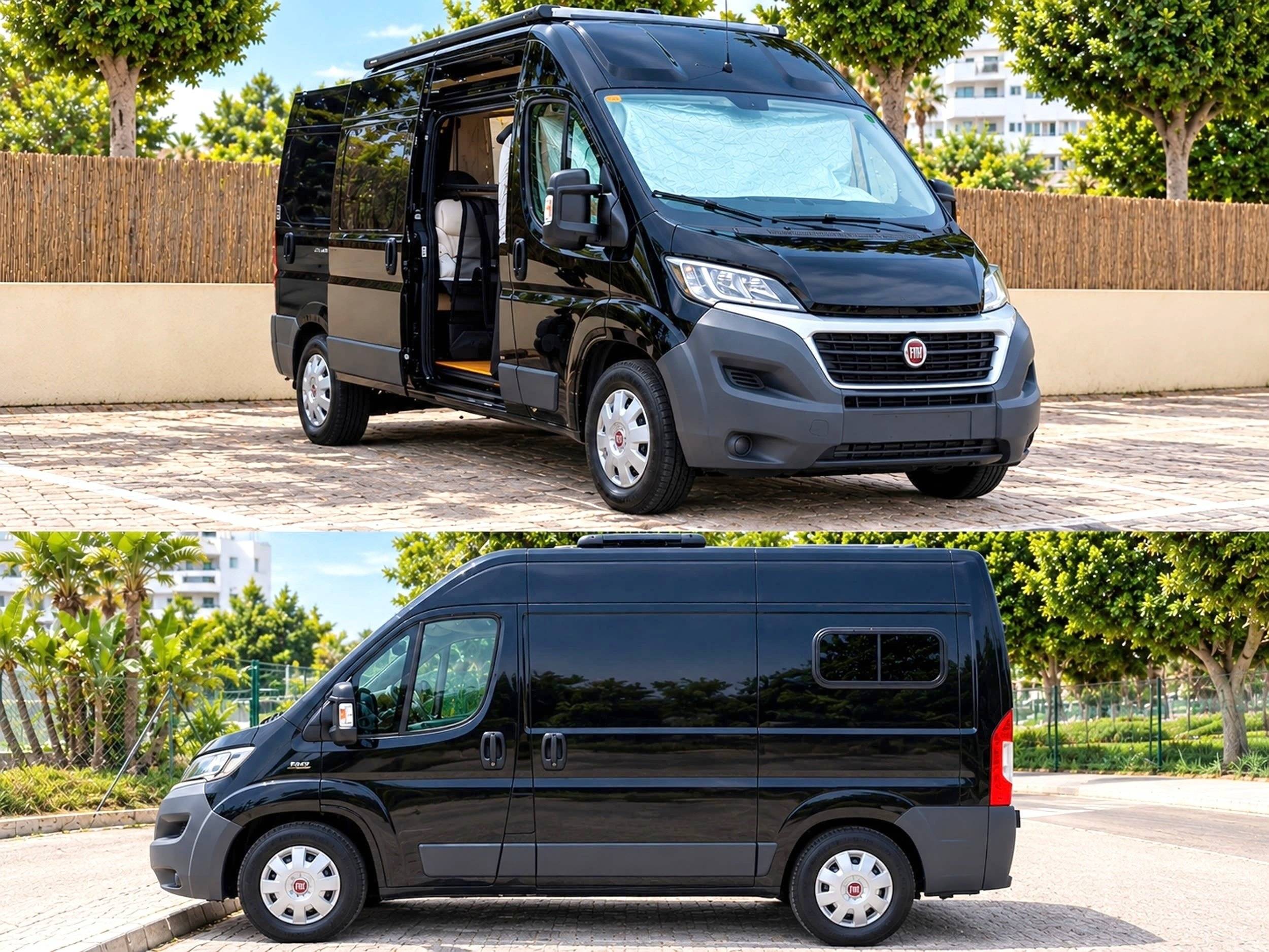 Front view from 3/4 Fiat Ducato 2,3 130 ch - Yescapa