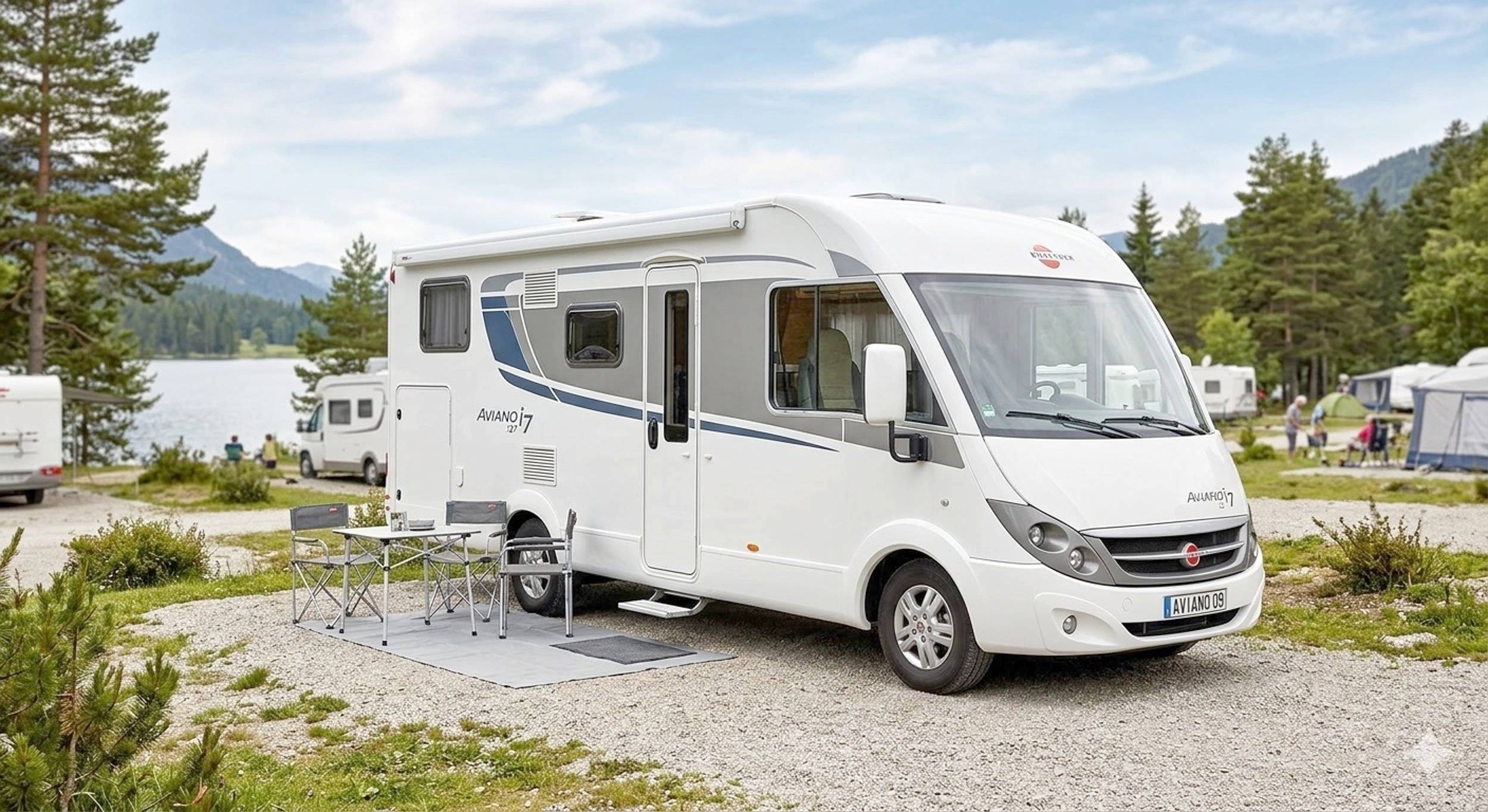 schräge Vorderansicht Fiat - Yescapa