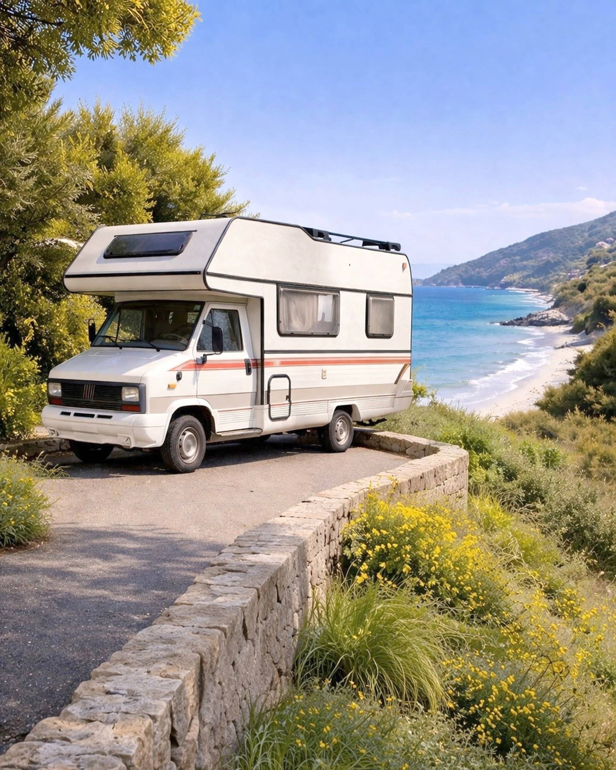 Vista del vehicle angle davanter Fiat Fiat Ducato 2.5 D - Yescapa