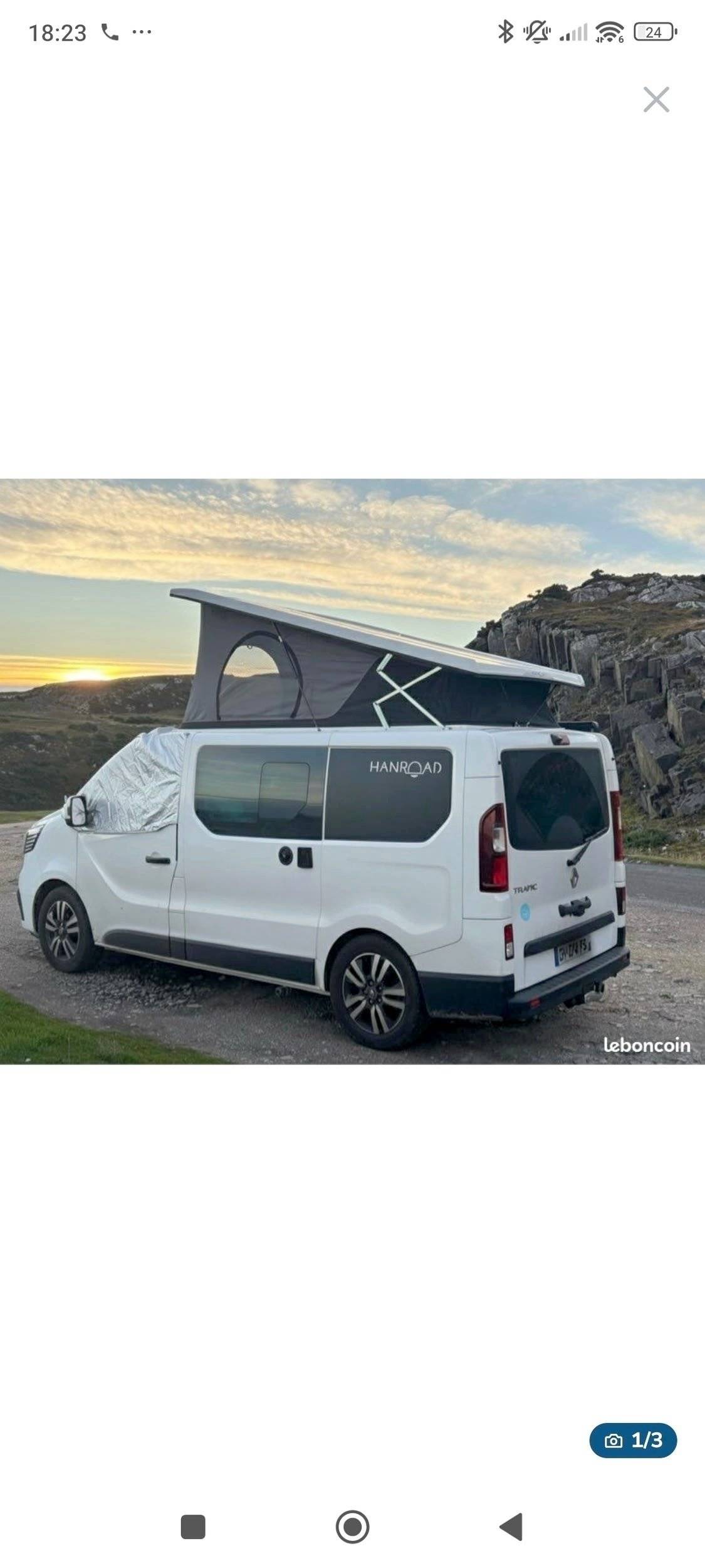 Vista de 3/4 Renault Trafic L2H1 2 l 140 ch - Yescapa