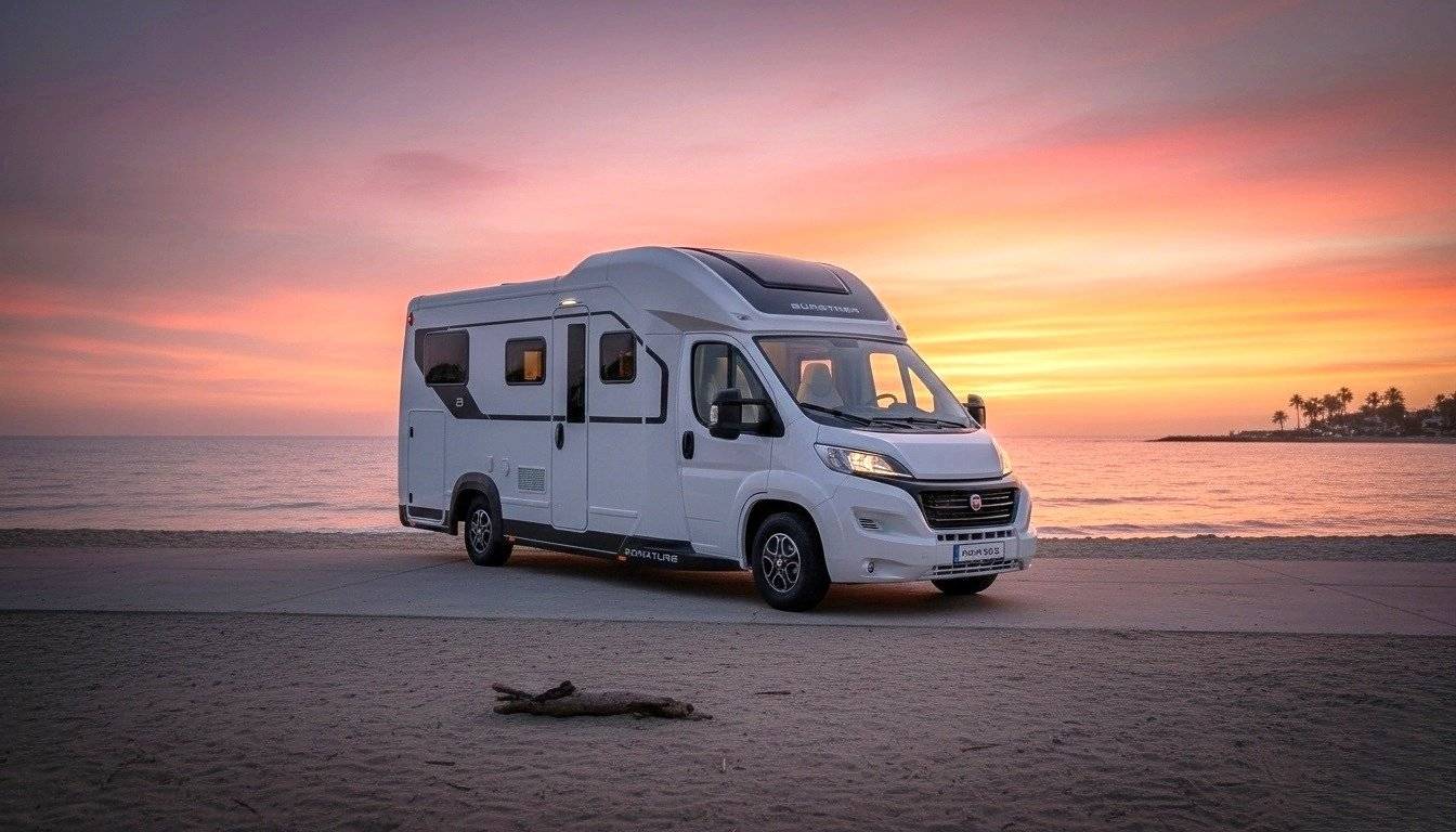 Vista frontale a ¾ Fiat Ducato - Yescapa