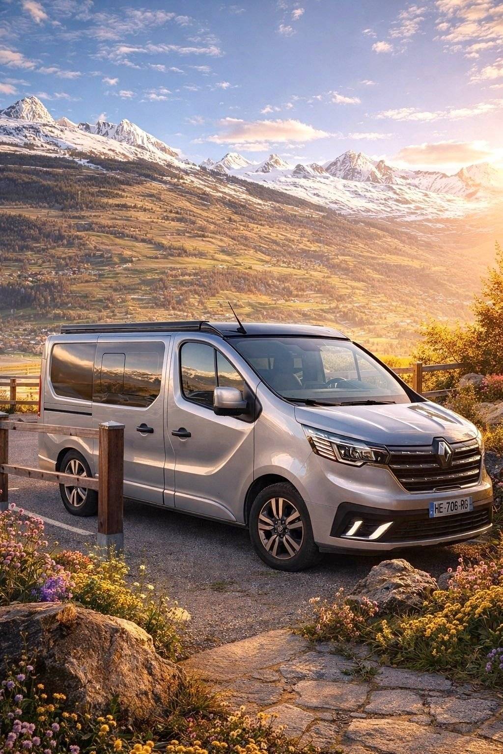 Vista frontale a ¾ Renault Renault trafic cm font t vendome - Yescapa