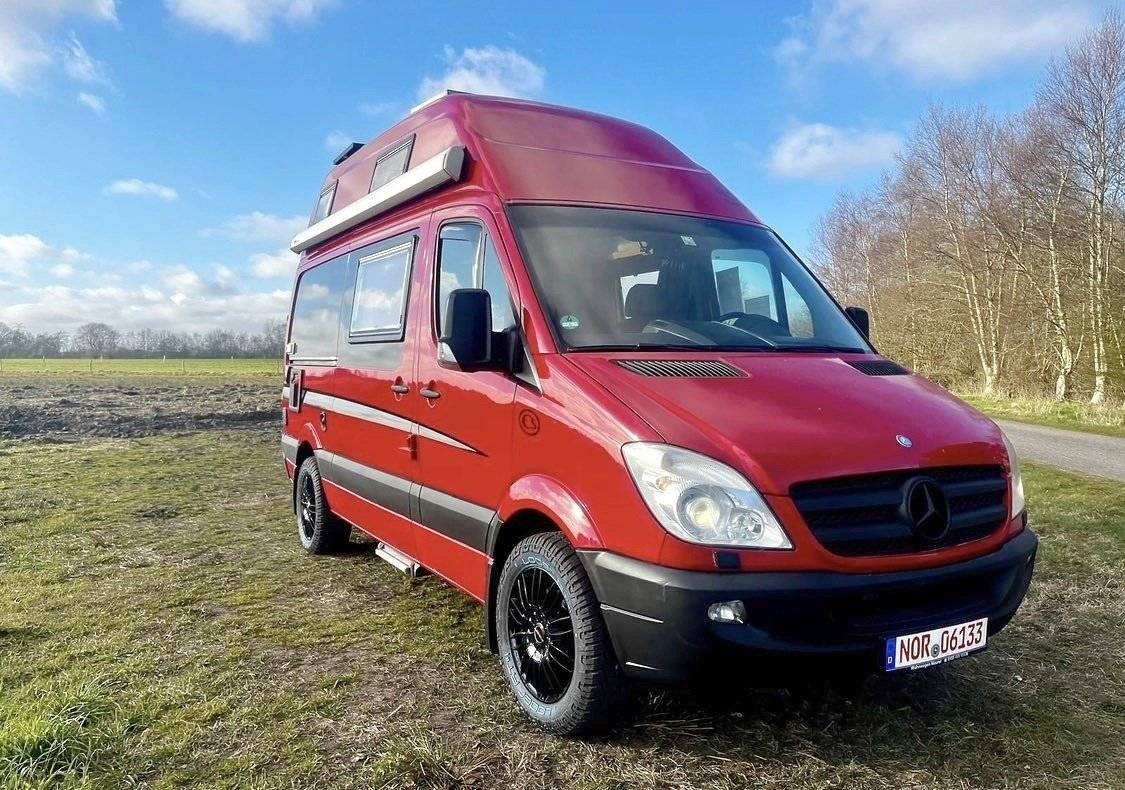 Voorkant 3/4 Mercedes Sprinter 3,0 l 190 ch - Yescapa