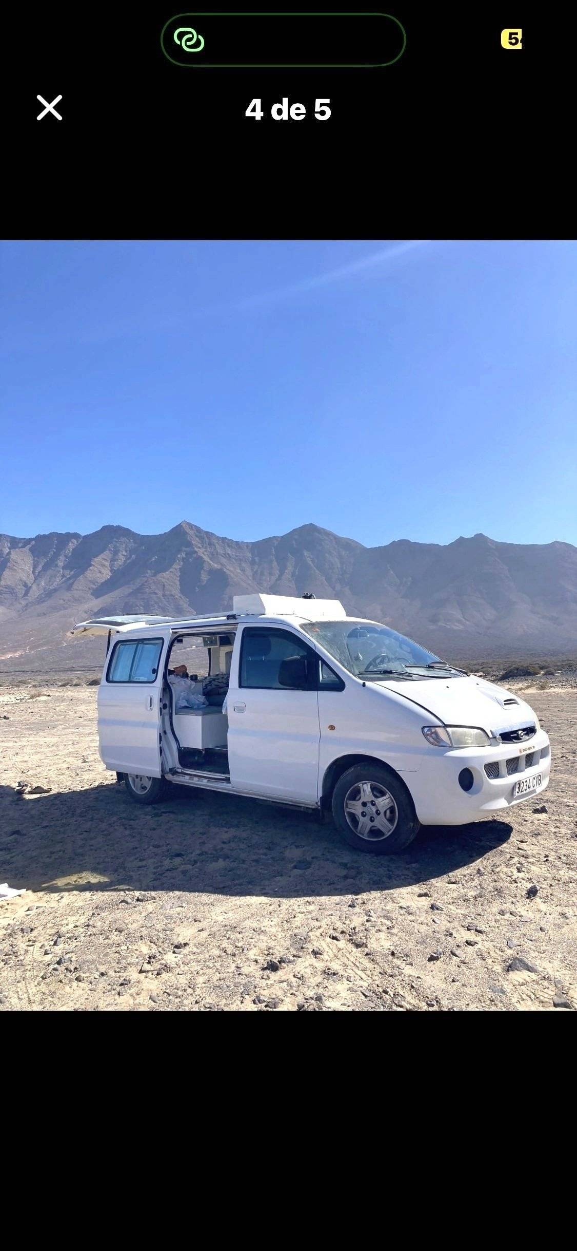 Voorkant 3/4 Hyundai H1 - Yescapa