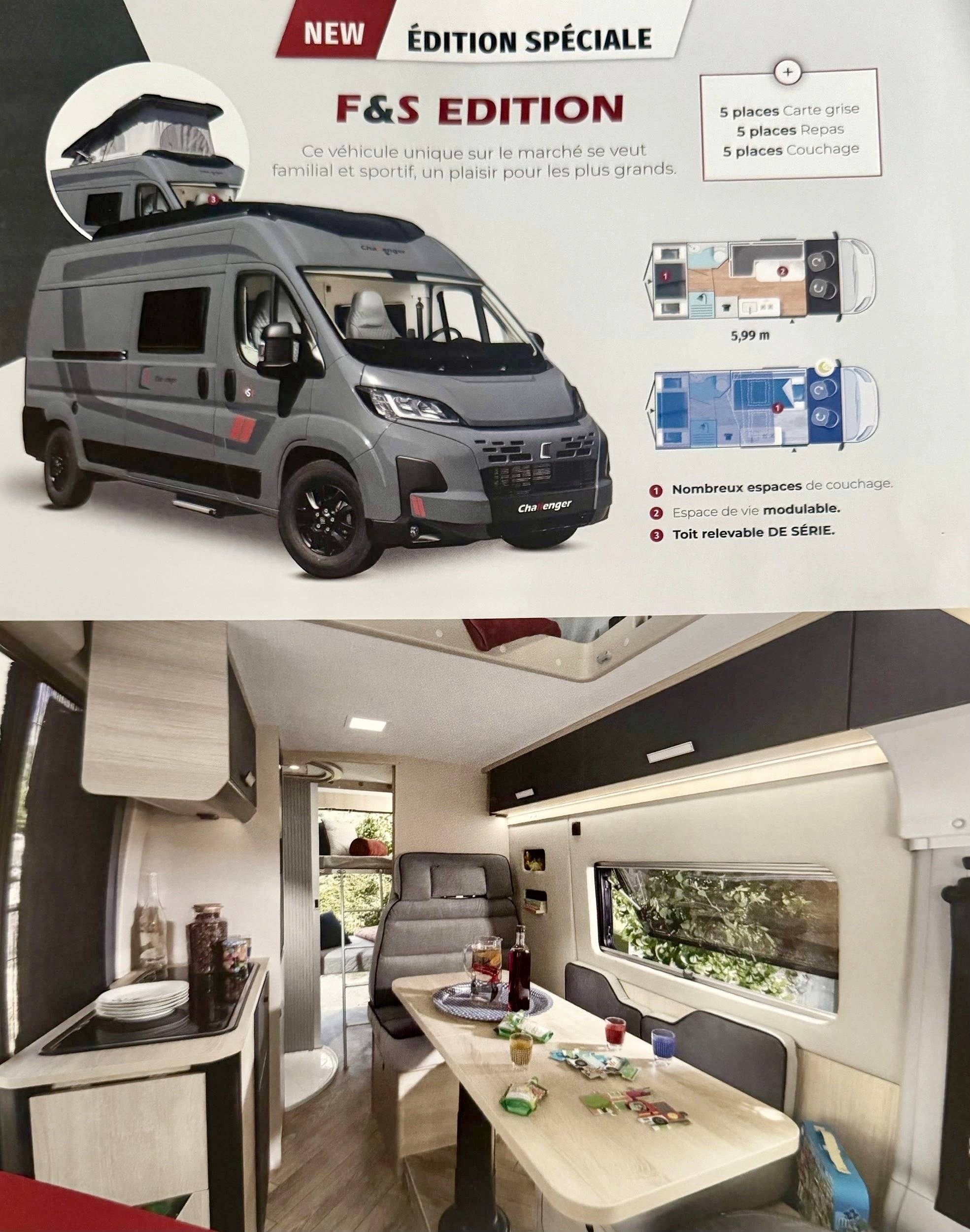 Vue avant de 3/4 Fiat Ducato 2.2 180ps - Yescapa