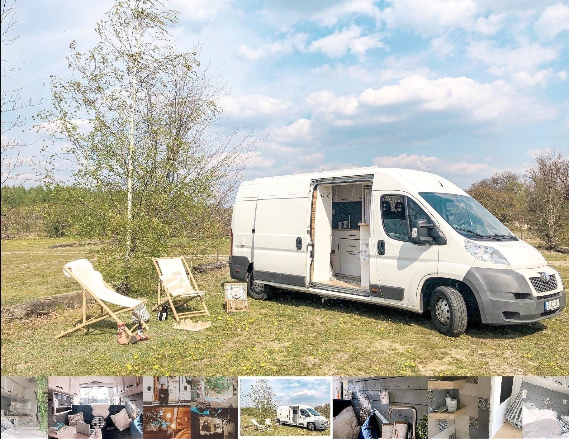Front view from 3/4 Peugeot Boxer - Yescapa