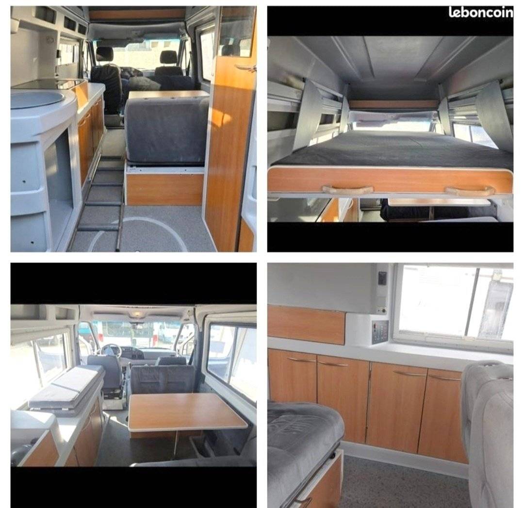 Vista del vehicle angle davanter Mercedes Sprinter 2,2 l 115 ch - Yescapa