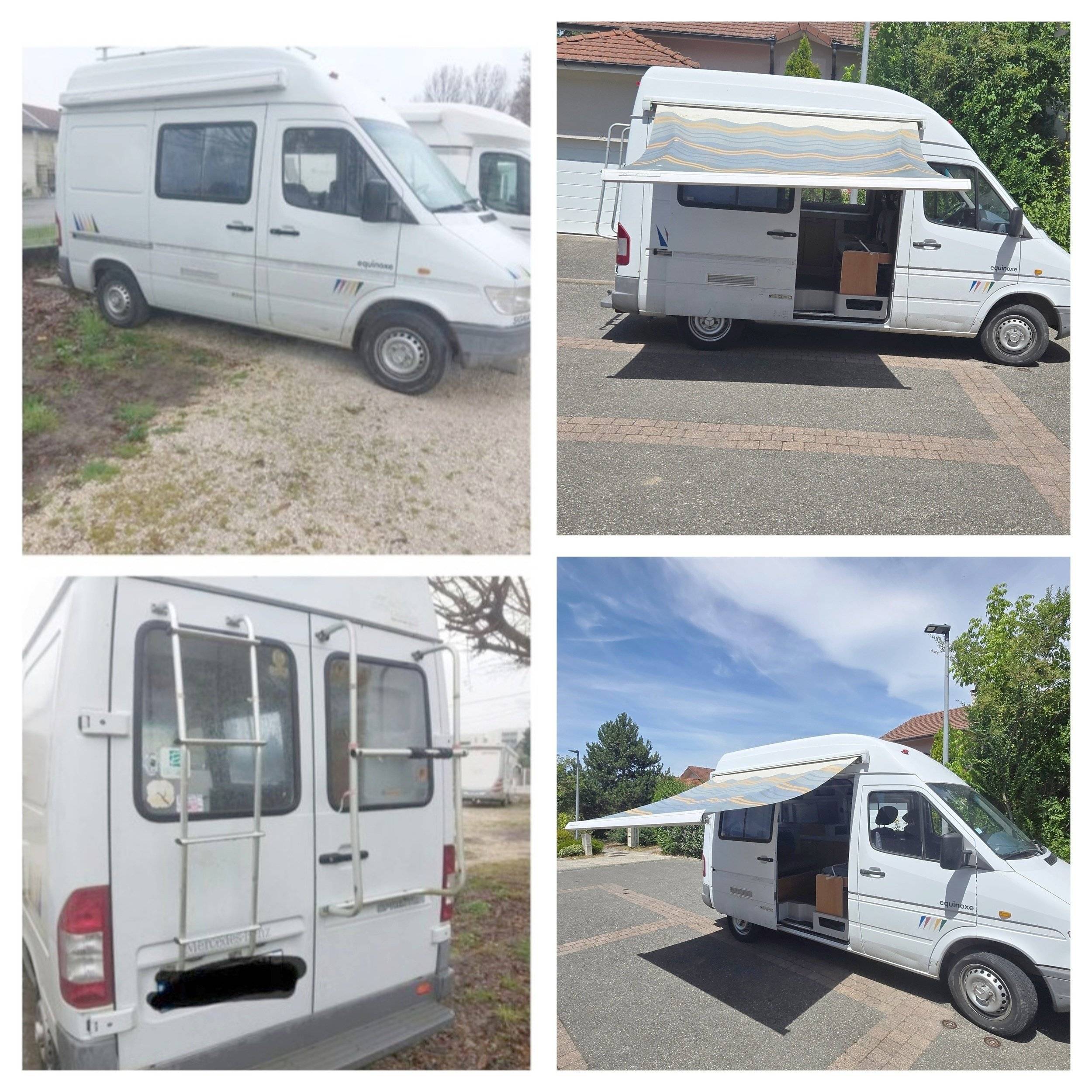 schräge Vorderansicht Mercedes Sprinter 2,2 l 115 ch - Yescapa