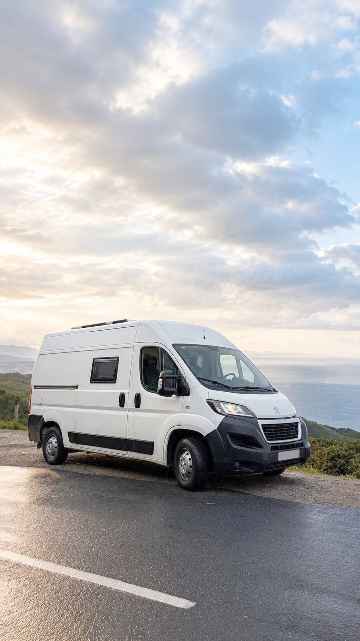 Front view from 3/4 Peugeot - Yescapa