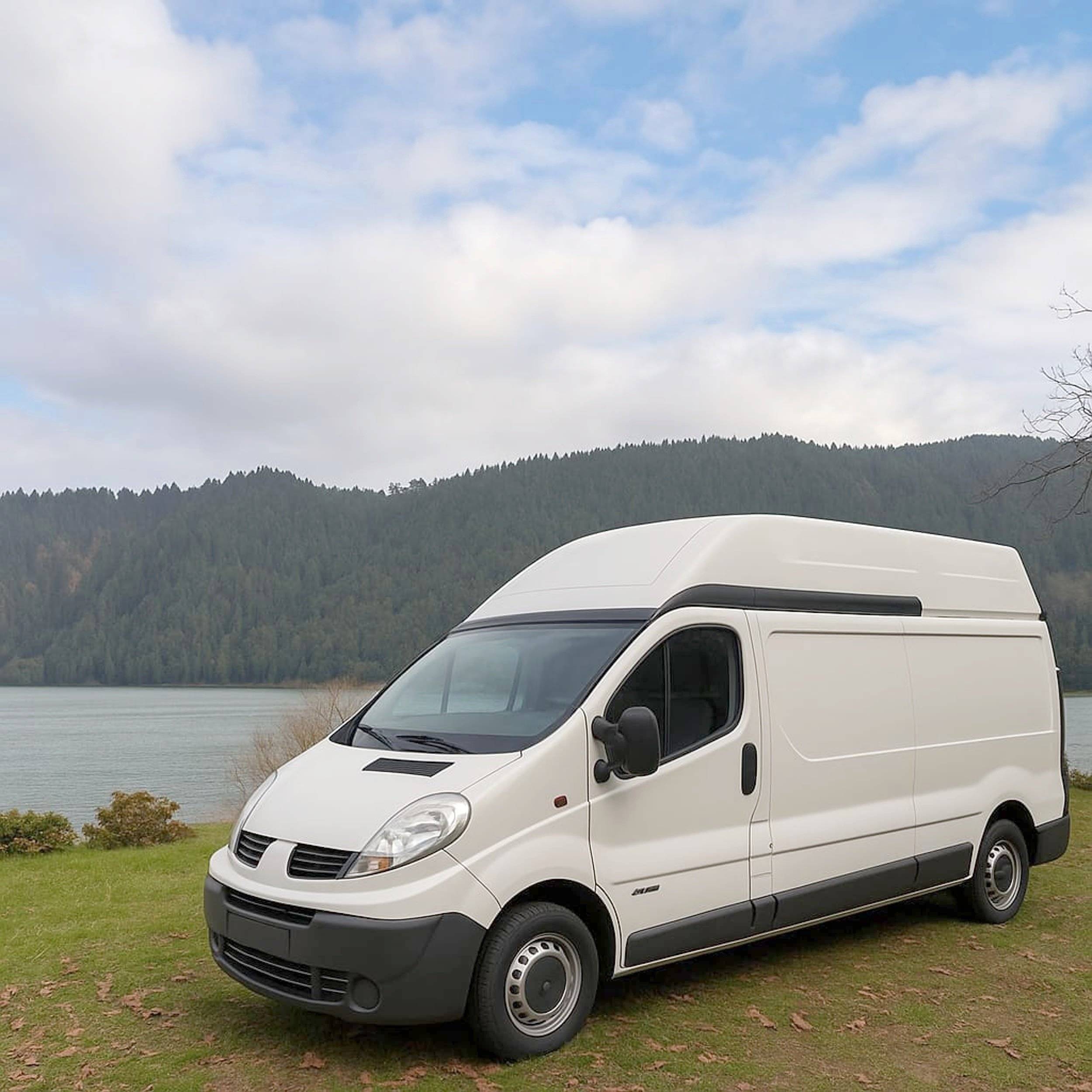 Front view from 3/4 Nissan Primastar - Yescapa