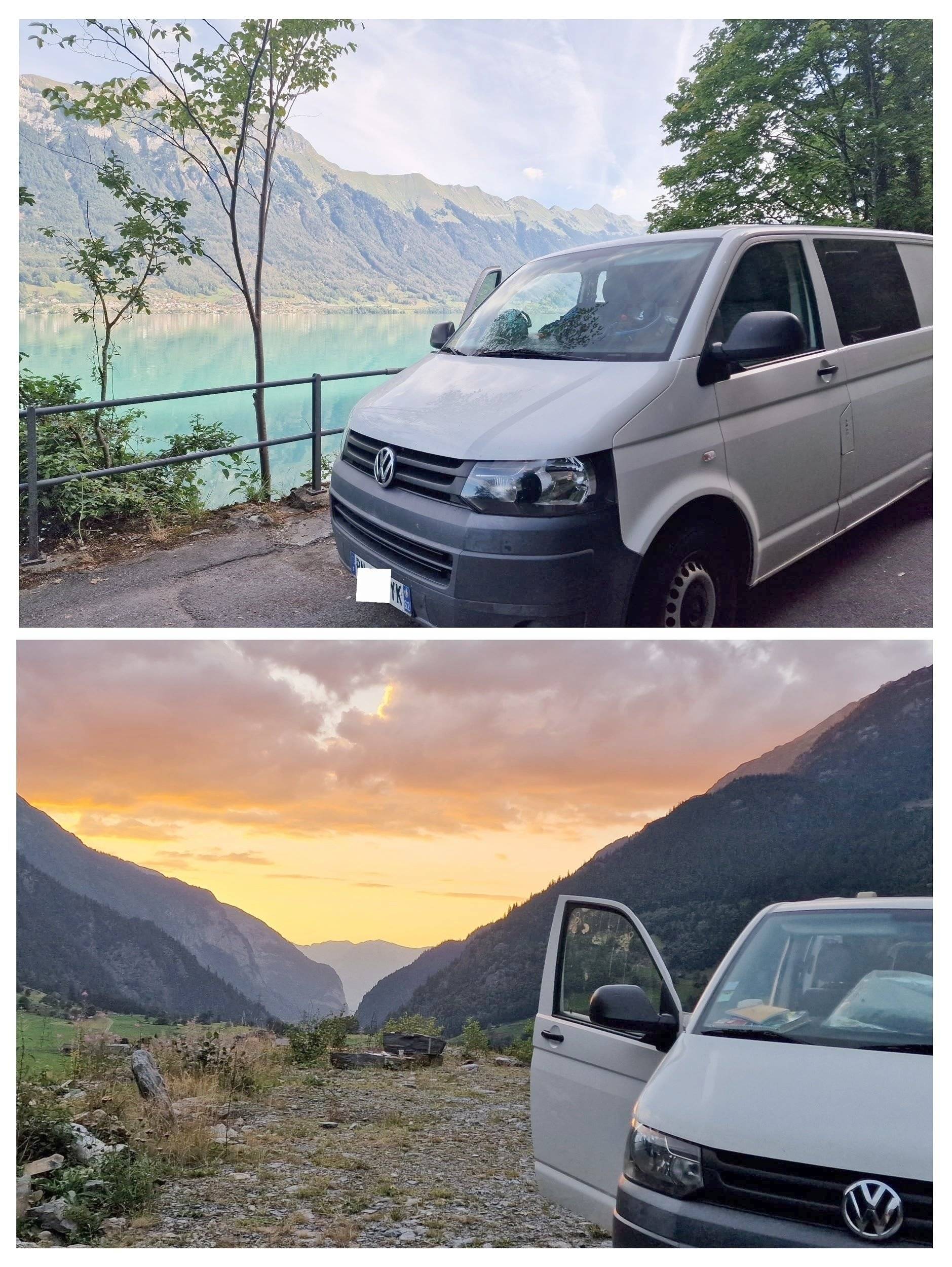 Front view from 3/4 Volkswagen T5 TDI 104 ch - Yescapa