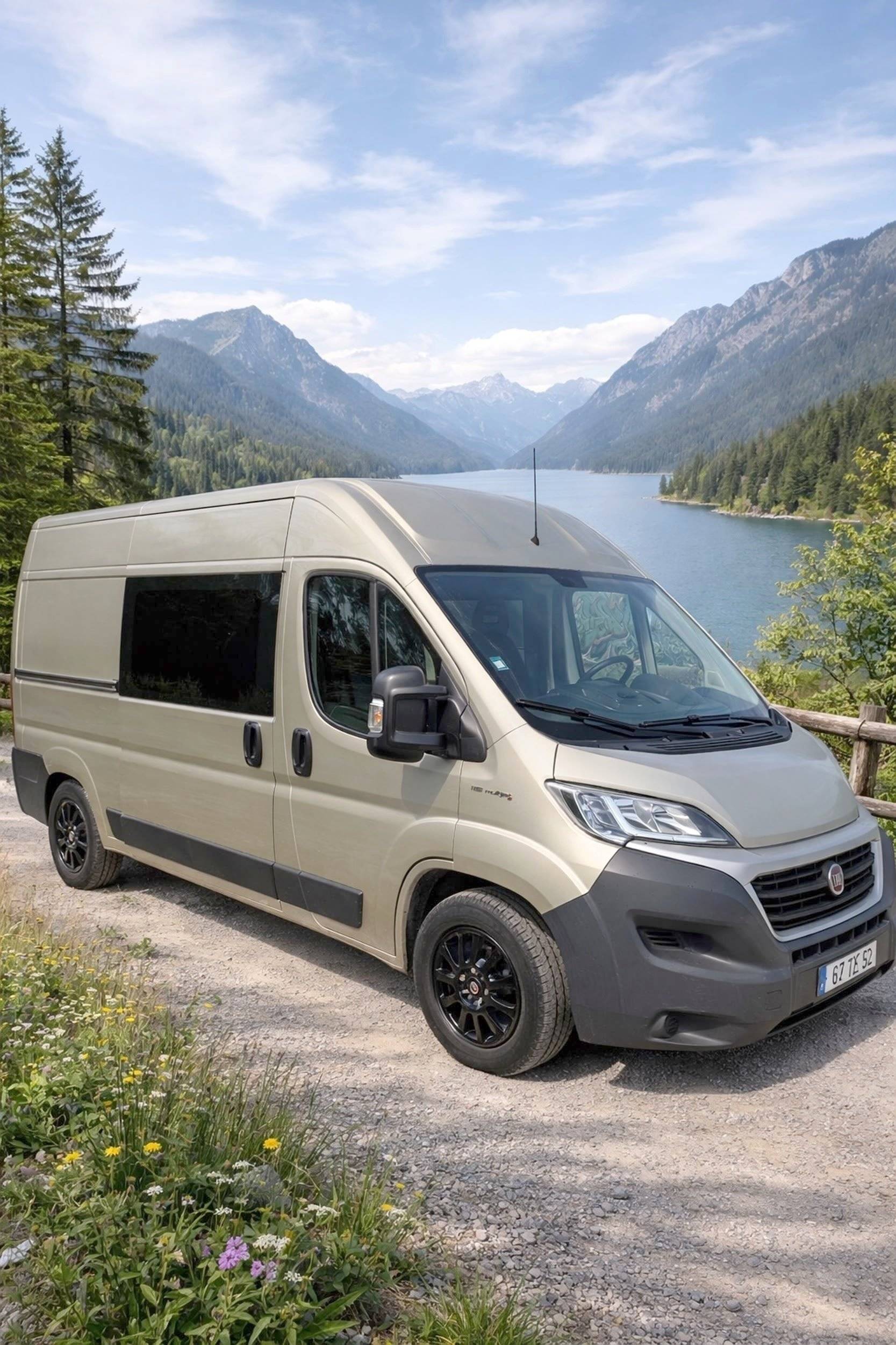 Front view from 3/4 Fiat 2,0 l 115 ch - Yescapa