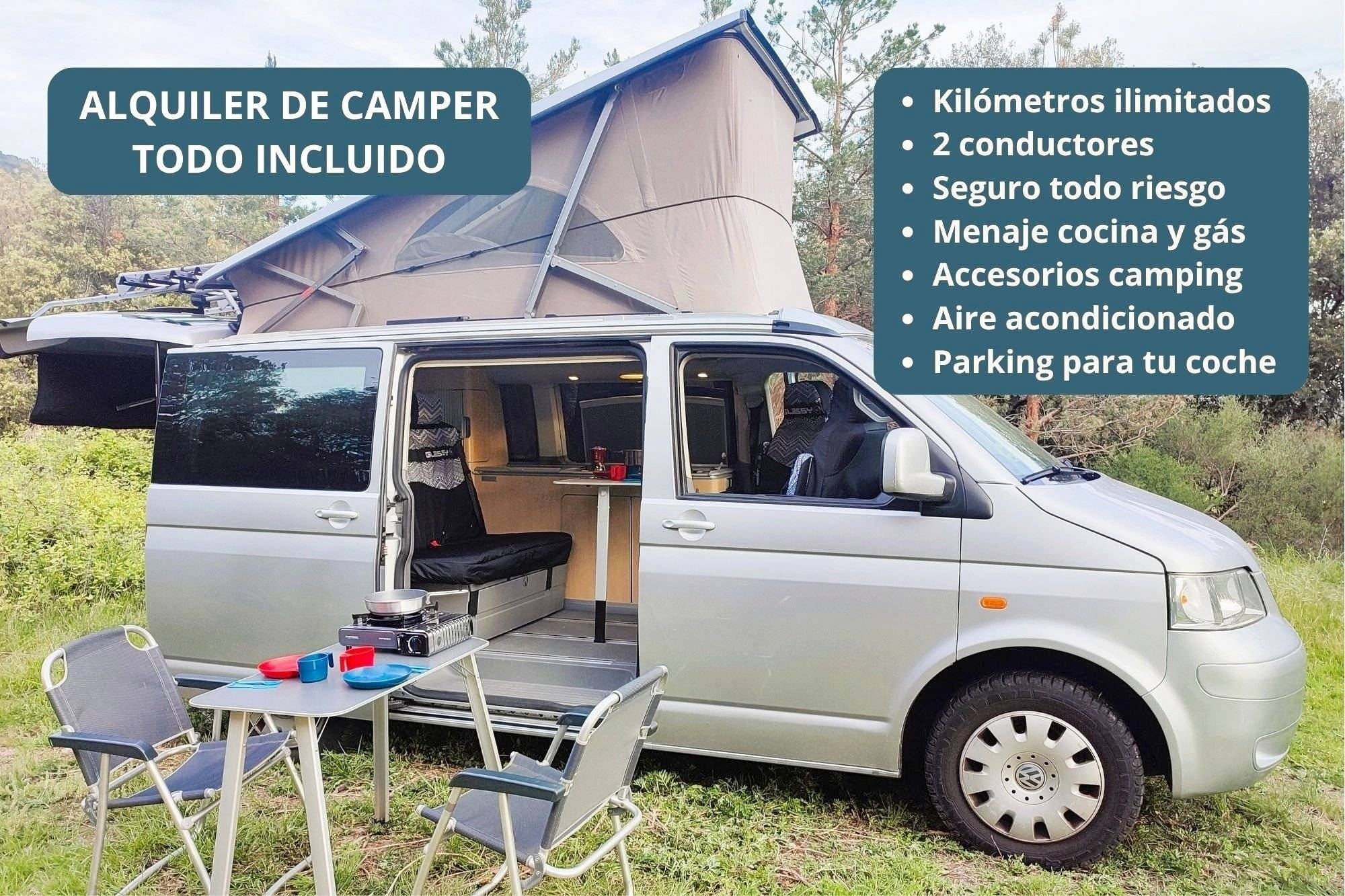 Vue avant de 3/4 Volkswagen Volkswagen T5 California 174ch - Yescapa