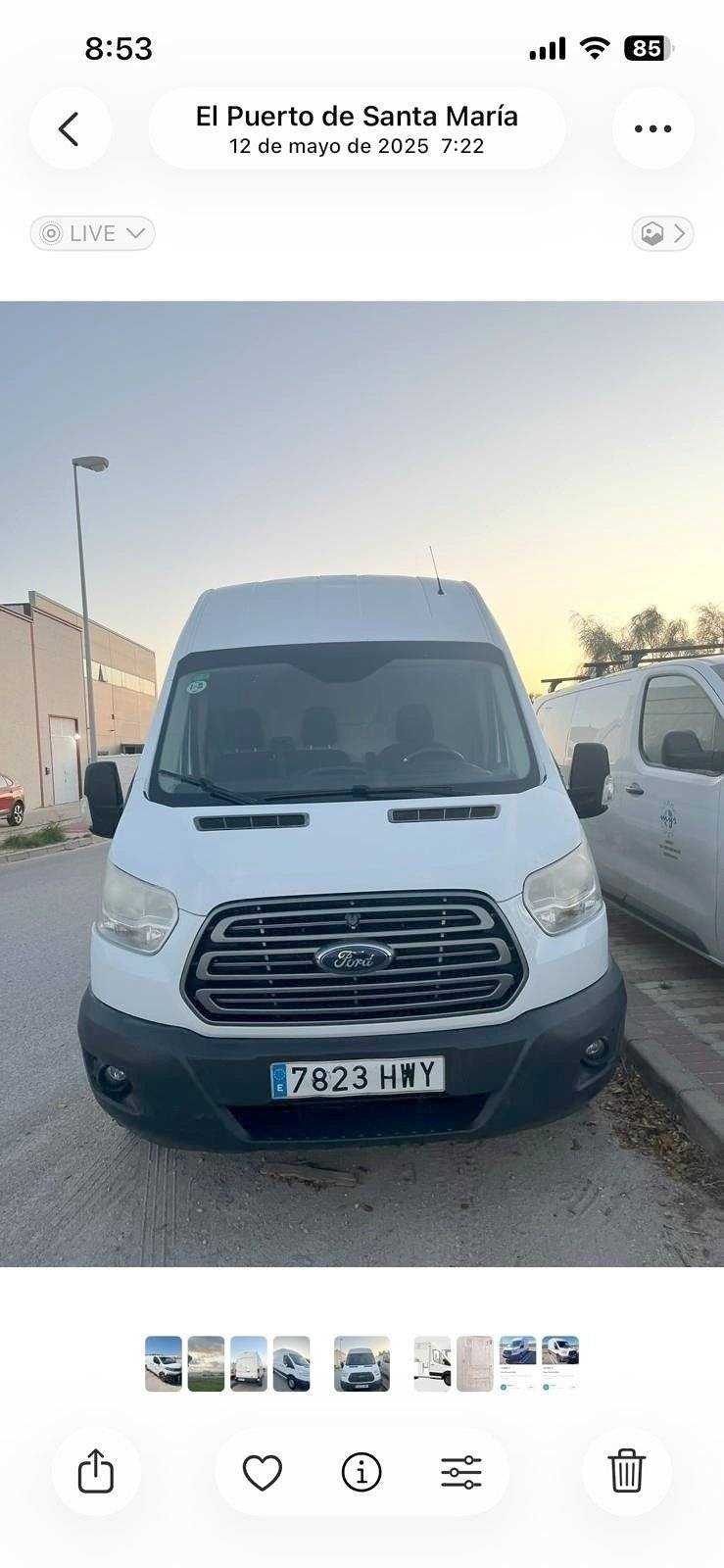 Vue avant de 3/4 Ford Ford TRANSIT L3H3 - Yescapa