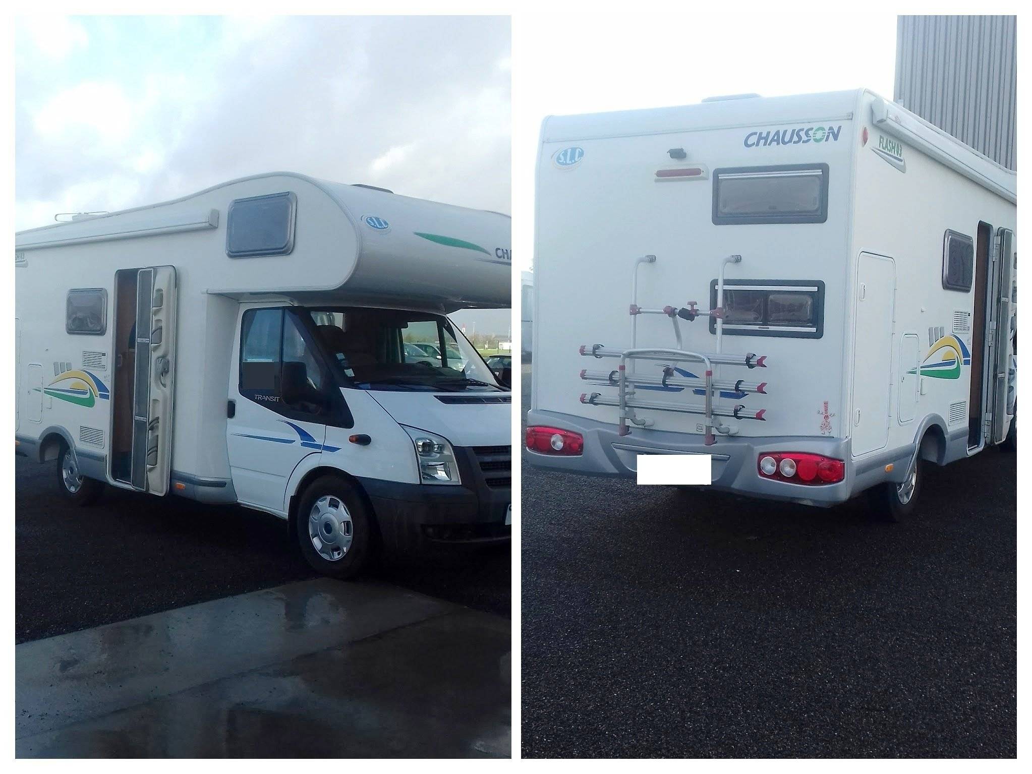 Front view from 3/4 Ford Transit 2,2 l TDCi 130 ch. - Yescapa