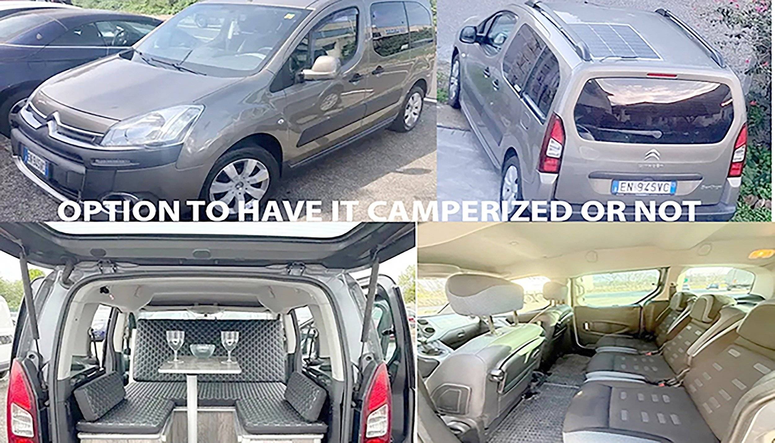 Vue avant de 3/4 Citroën berlingo - Yescapa
