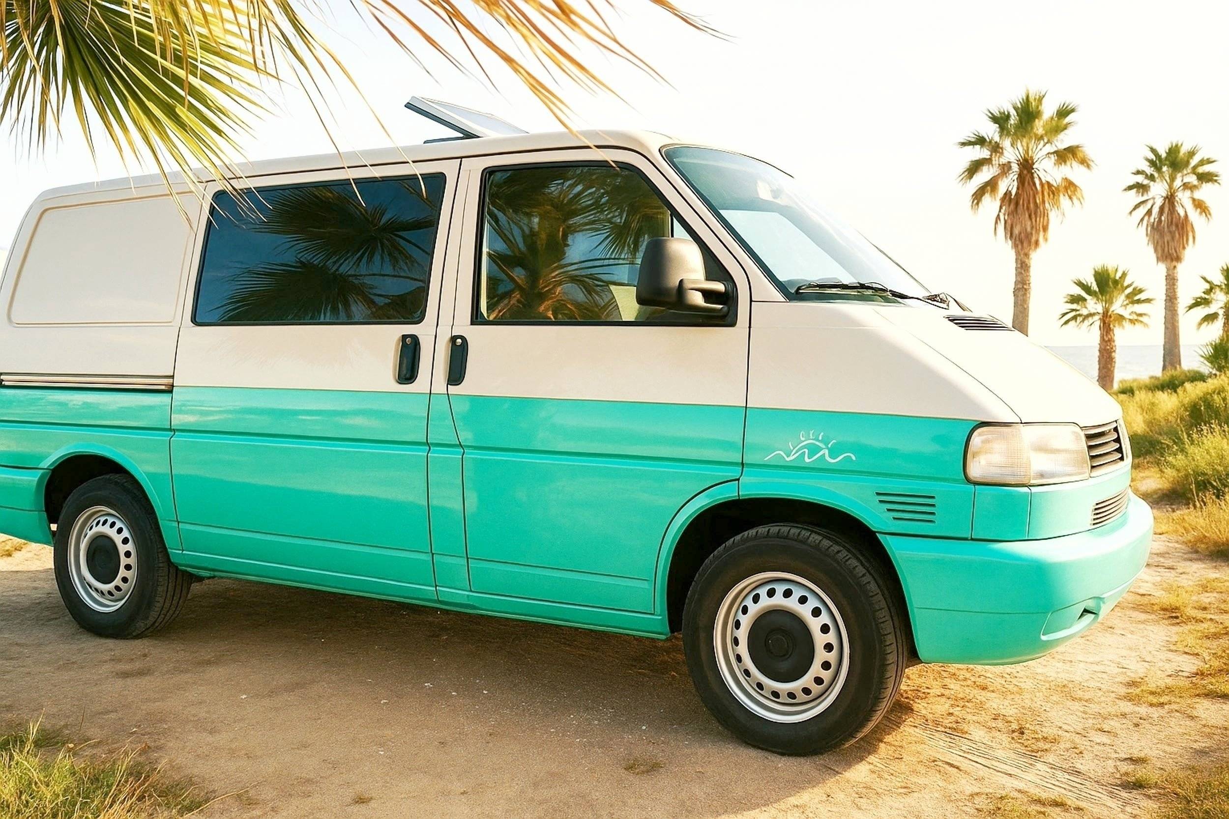 Vista frontale a ¾ Volkswagen 2.5 TDI - Yescapa