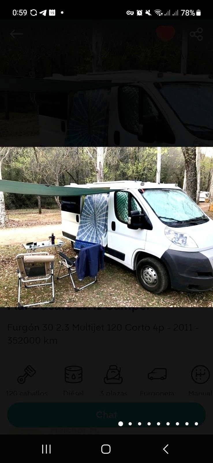 Front view from 3/4 Fiat Ducato - Yescapa