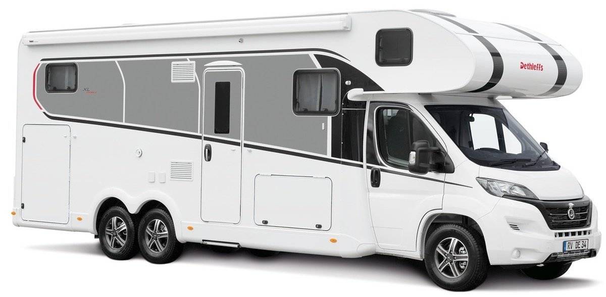Voorkant 3/4 Dethleffs XL A 7872-2 DBM - Yescapa