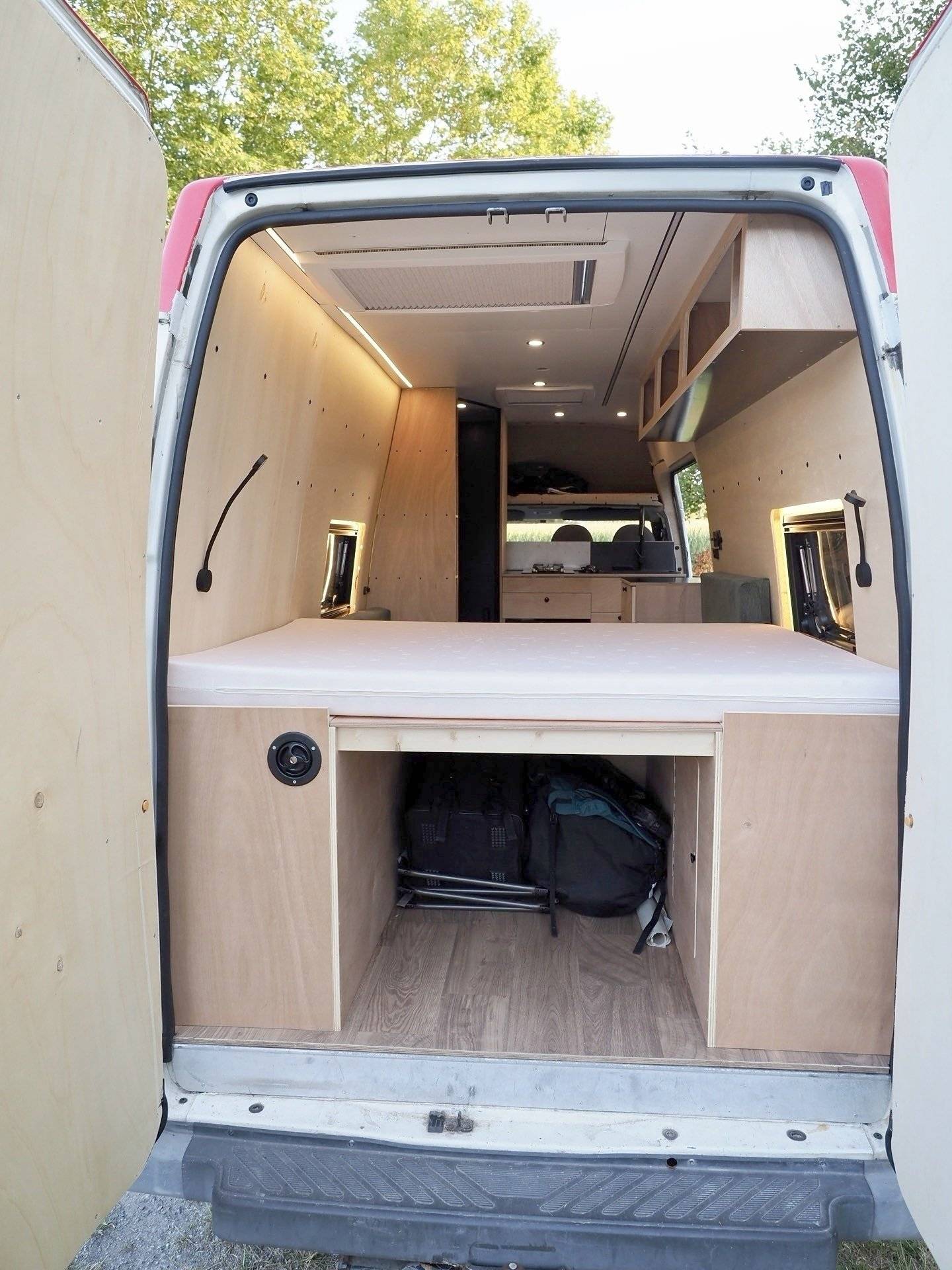Front view from 3/4 Ford Transit - Yescapa