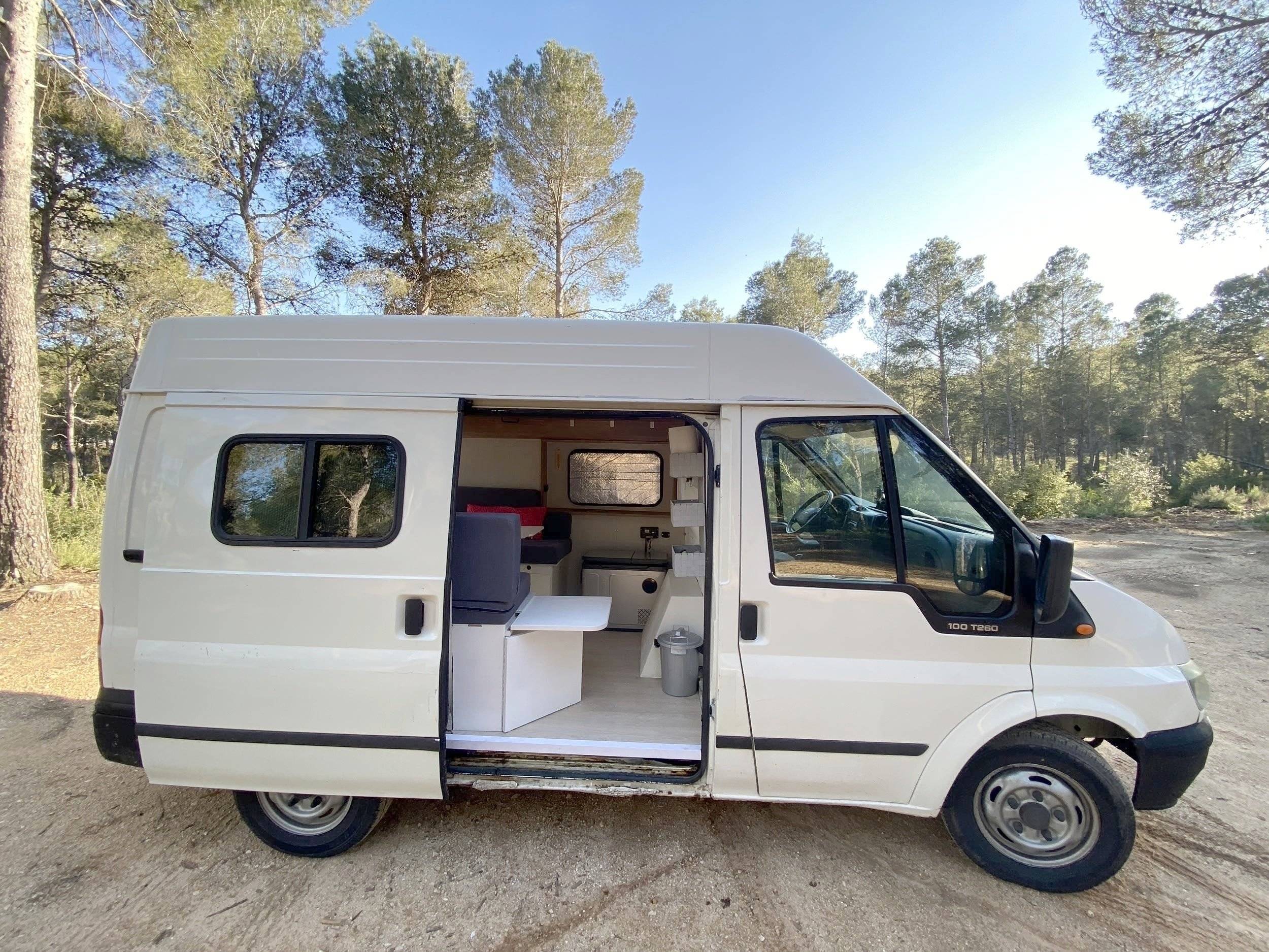Front view from 3/4 Ford Transit - Yescapa