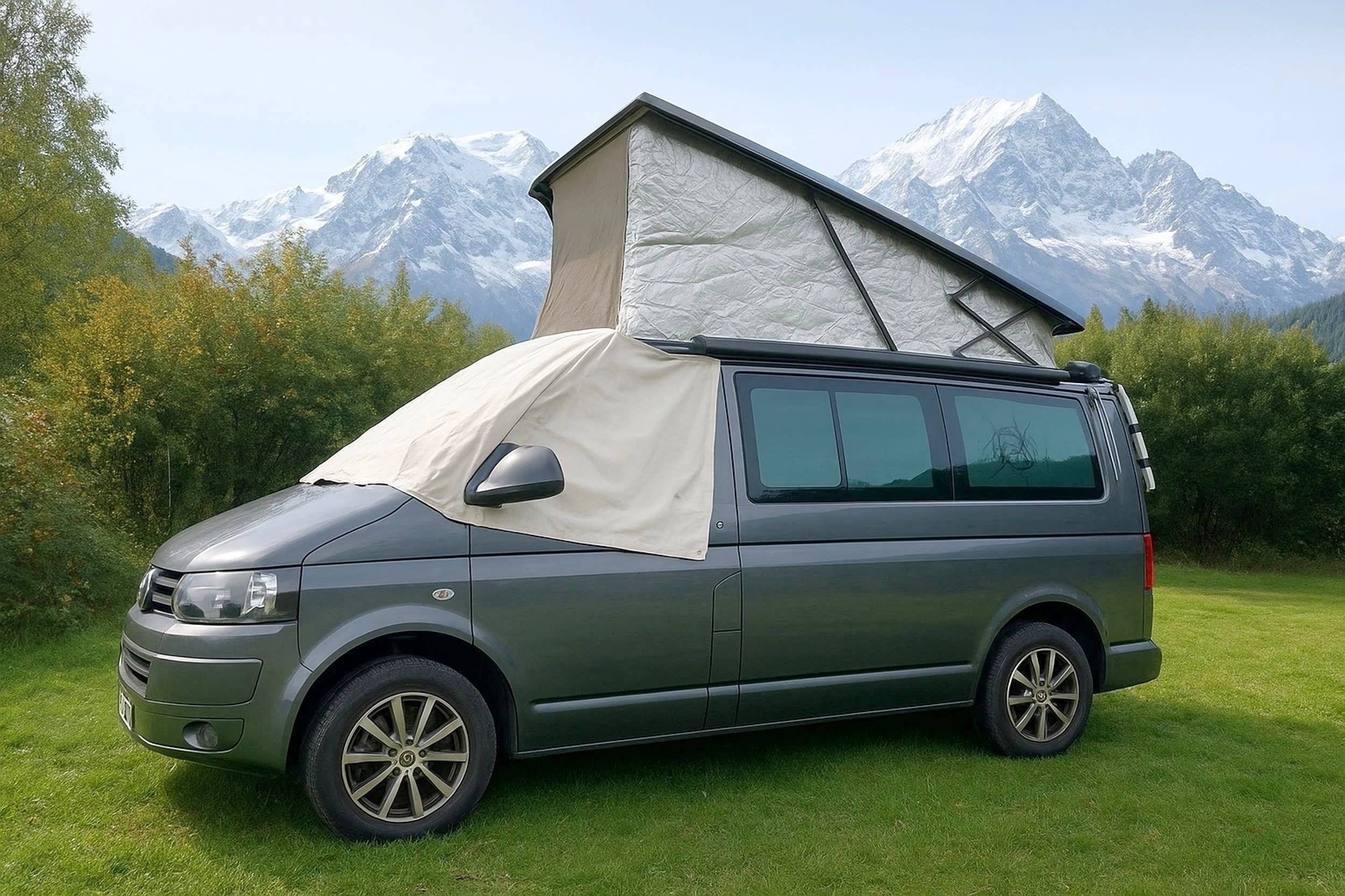 Vista frontale a ¾ Volkswagen vw t5 california 4motion - Yescapa