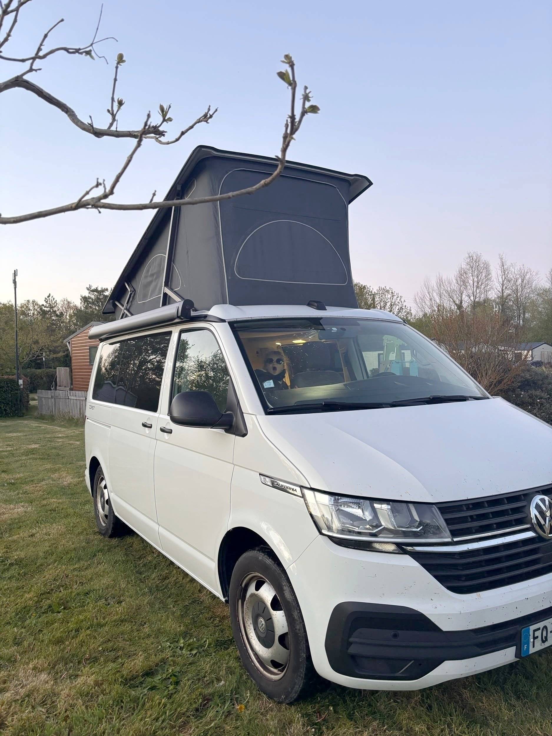Front view from 3/4 Volkswagen T6 California - Yescapa