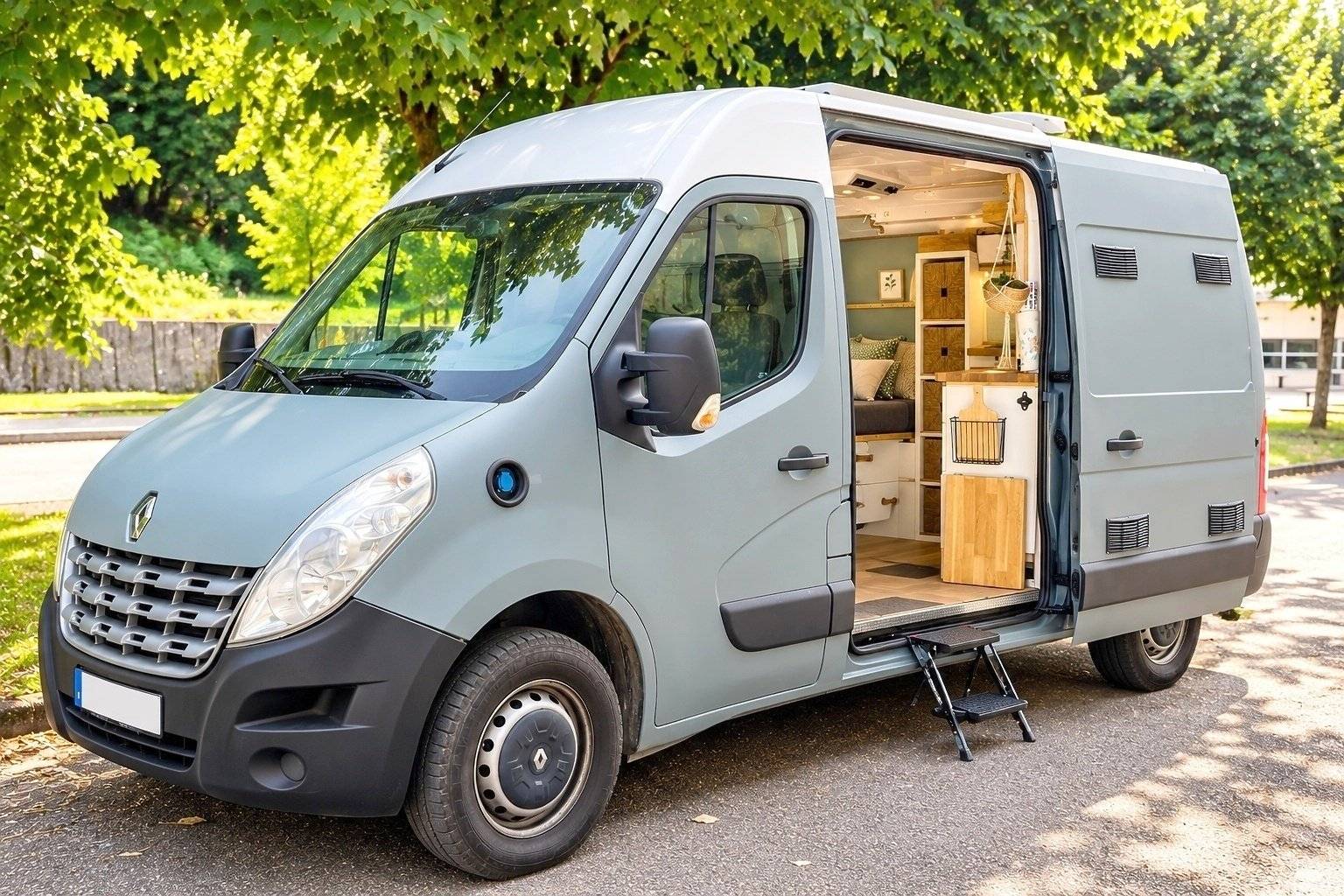 Voorkant 3/4 Renault Master - Yescapa