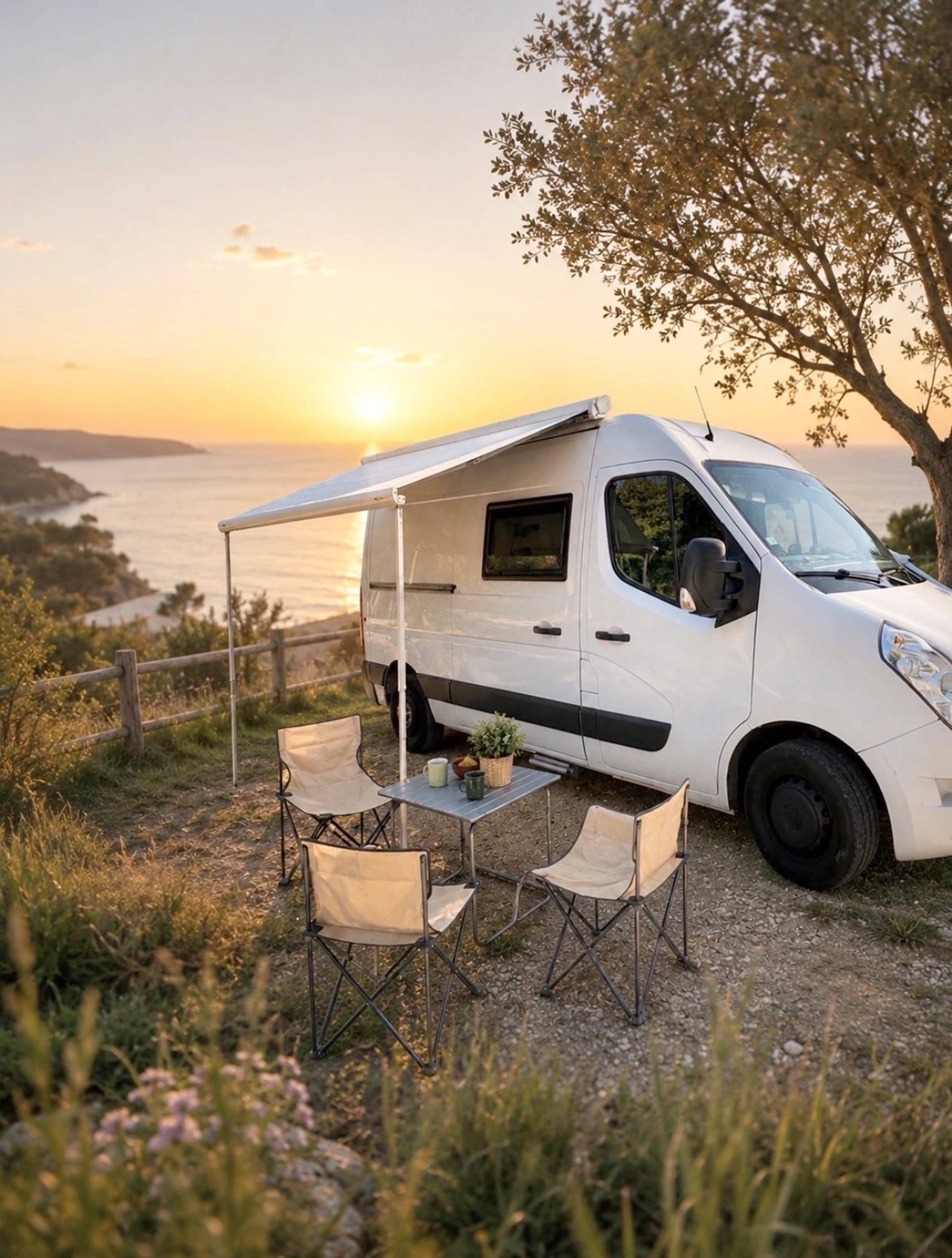 Vue avant de 3/4 Renault Master 2,3 l 125 ch - Yescapa