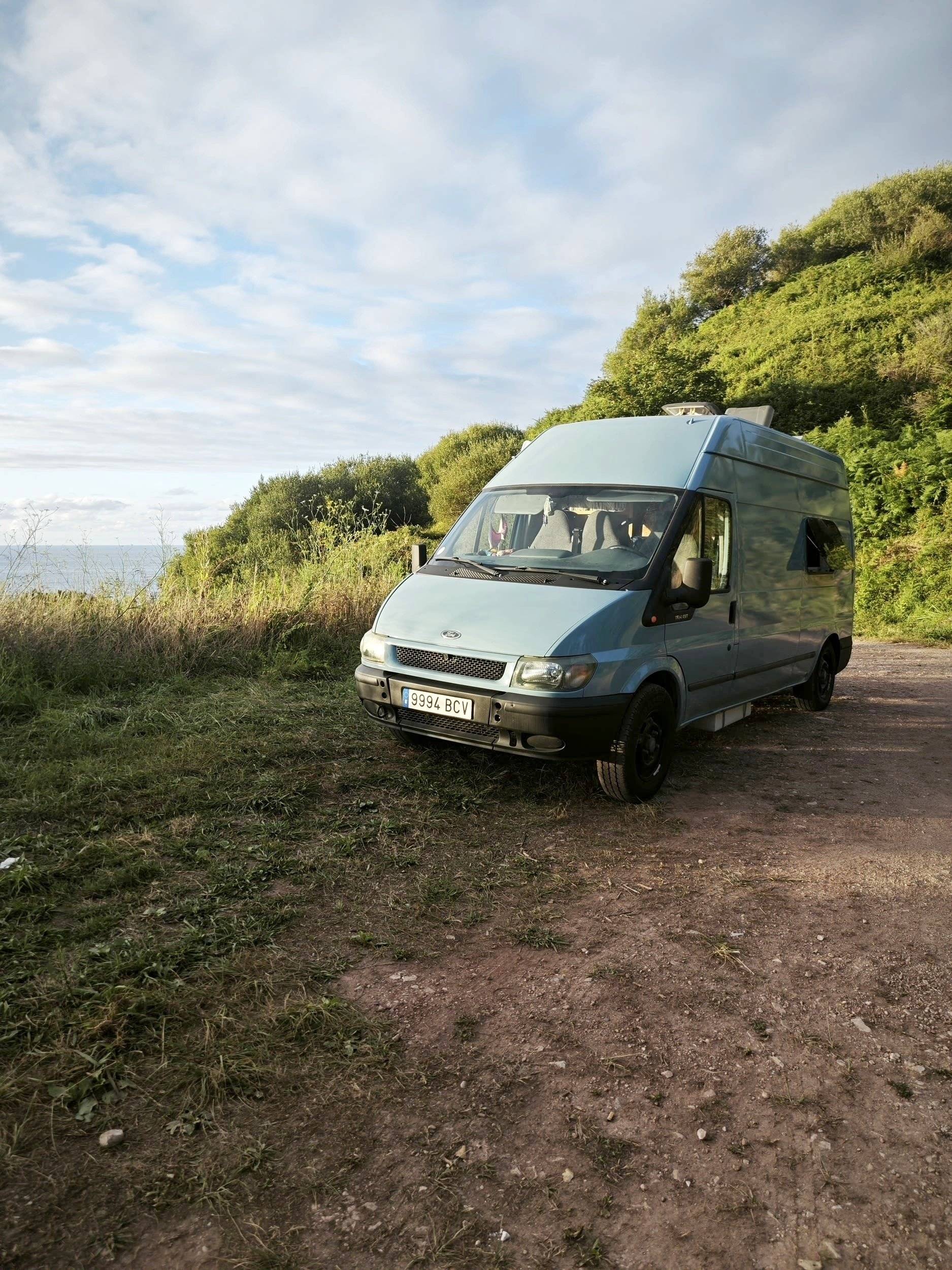 Front view from 3/4 Ford Transit - Yescapa