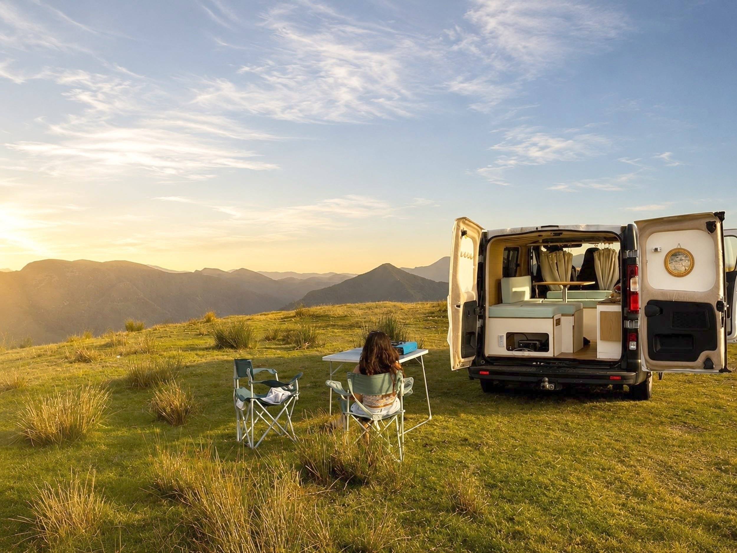 Vue avant de 3/4 Renault Renault trafic 3 - Yescapa