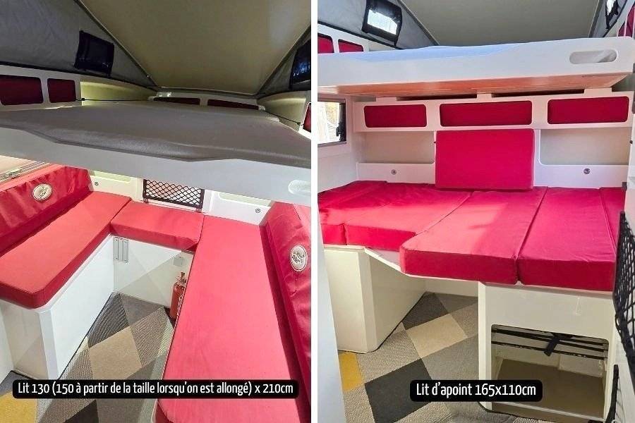 Plazas en cama Isuzu Dmax 2,5 TD Space Satellite - Yescapa