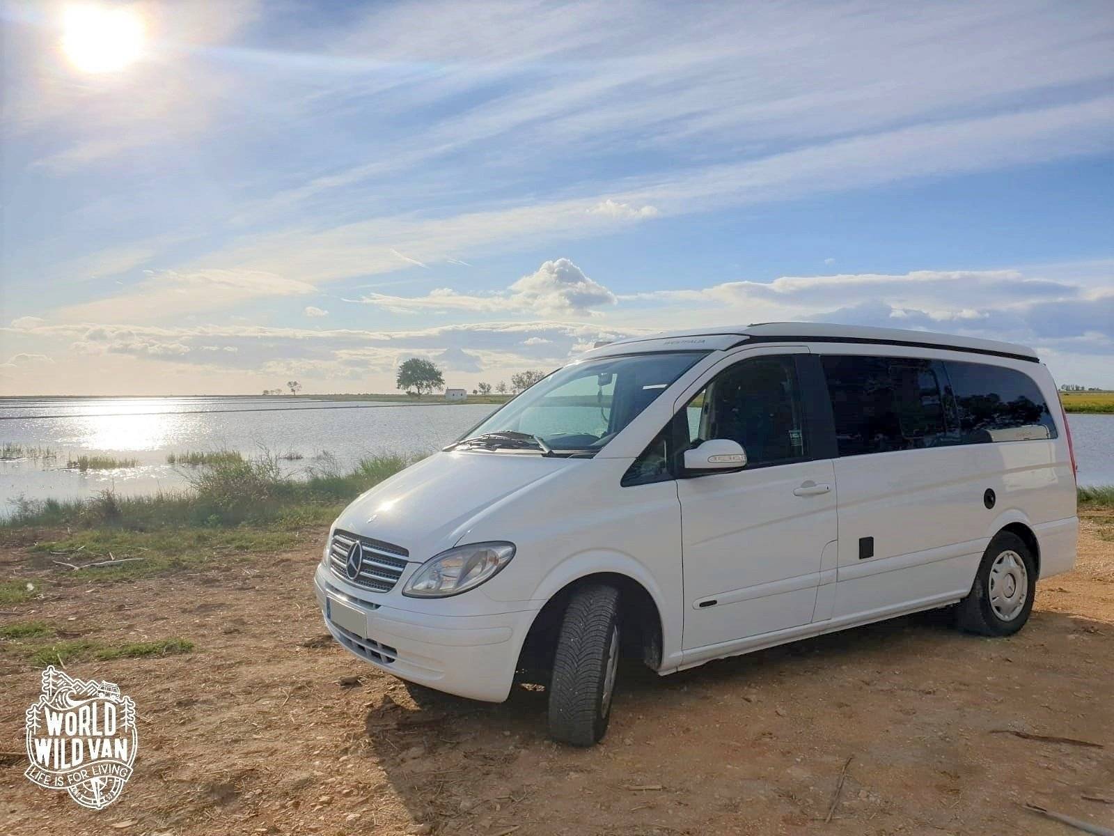 Vista frontale a ¾ Mercedes Mercedes Marco polo - Yescapa