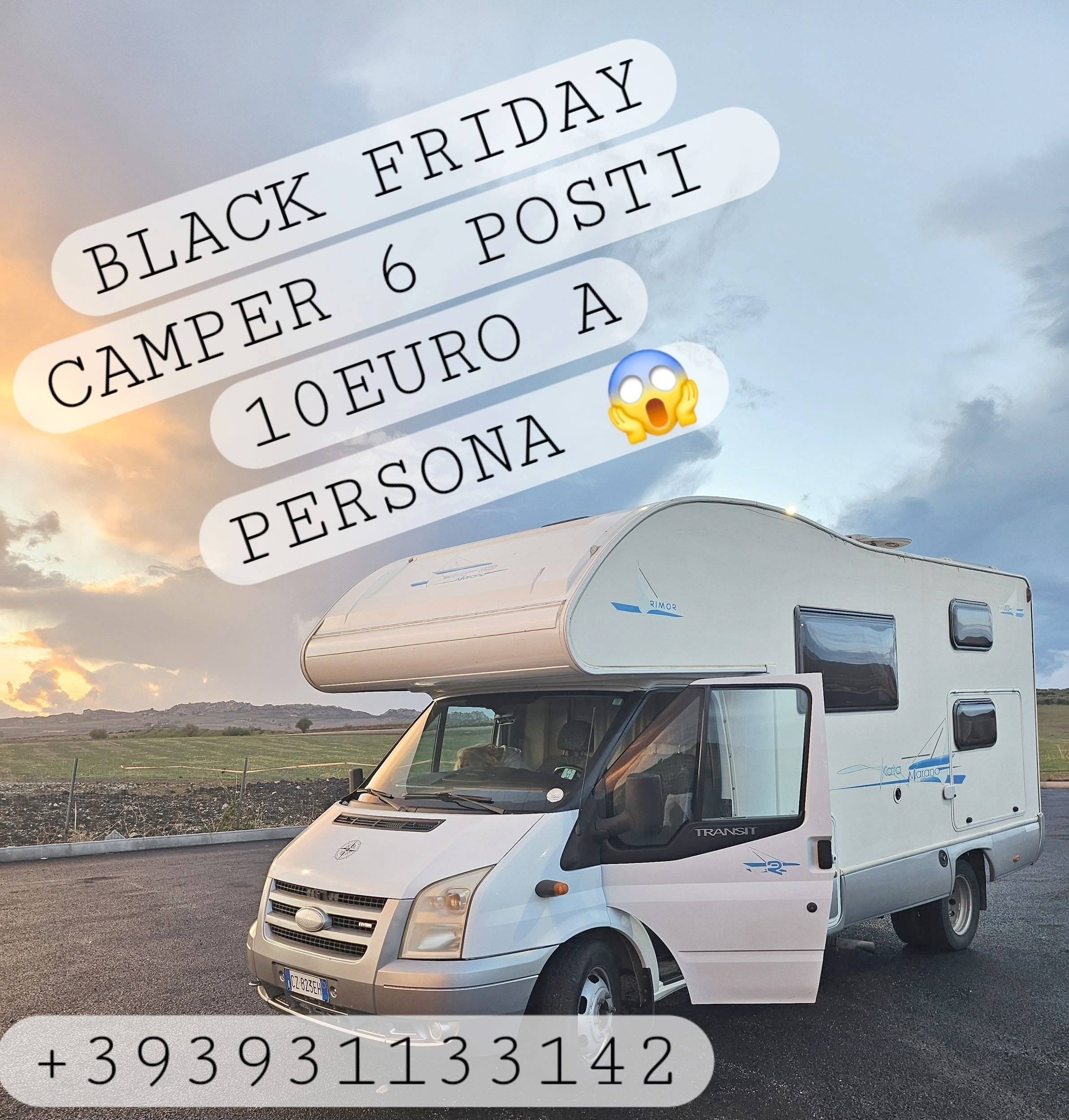 Vista frontale a ¾ Ford FORD TRANSIT 140CV - Yescapa