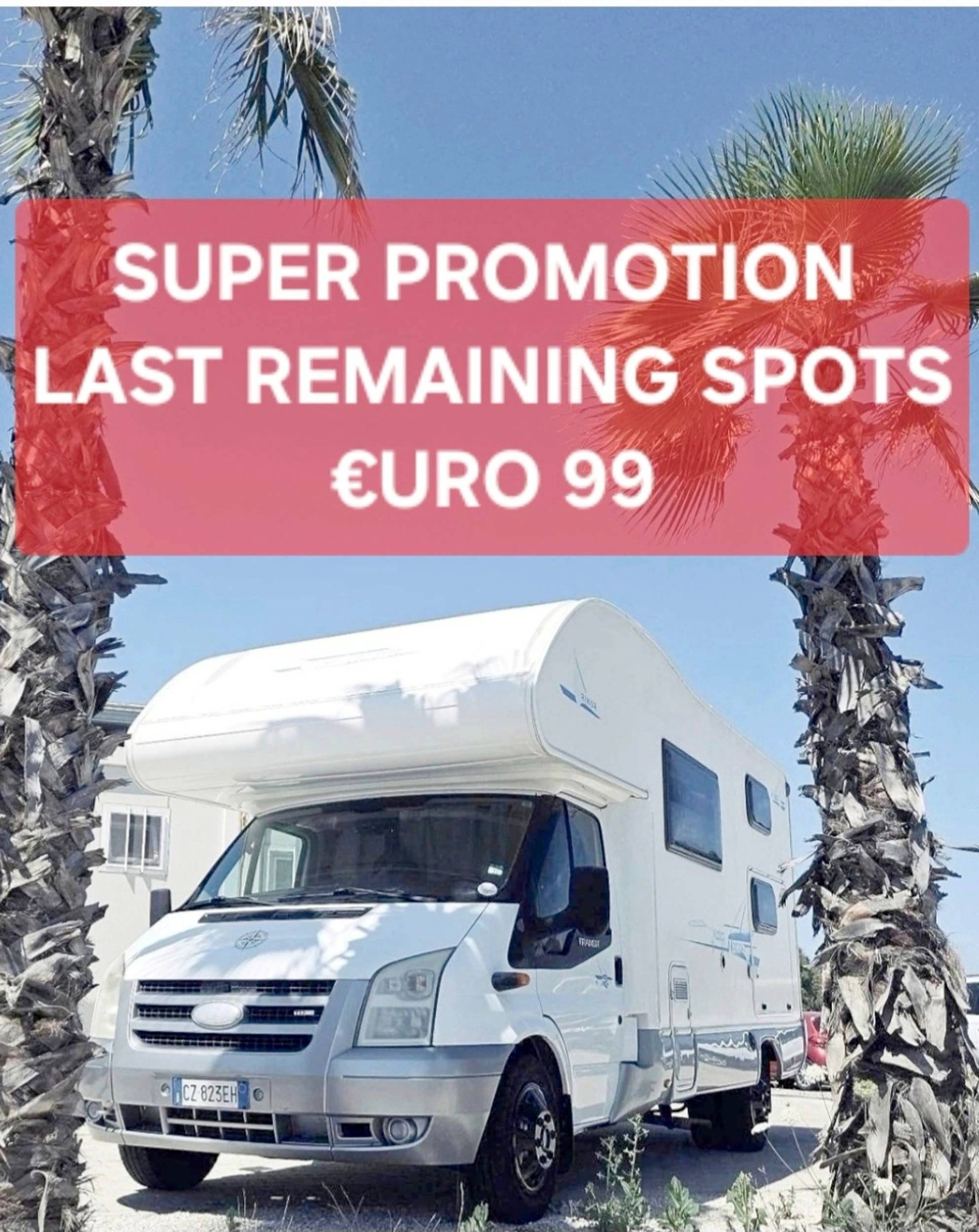 Vista frontale a ¾ Ford FORD TRANSIT 140CV - Yescapa