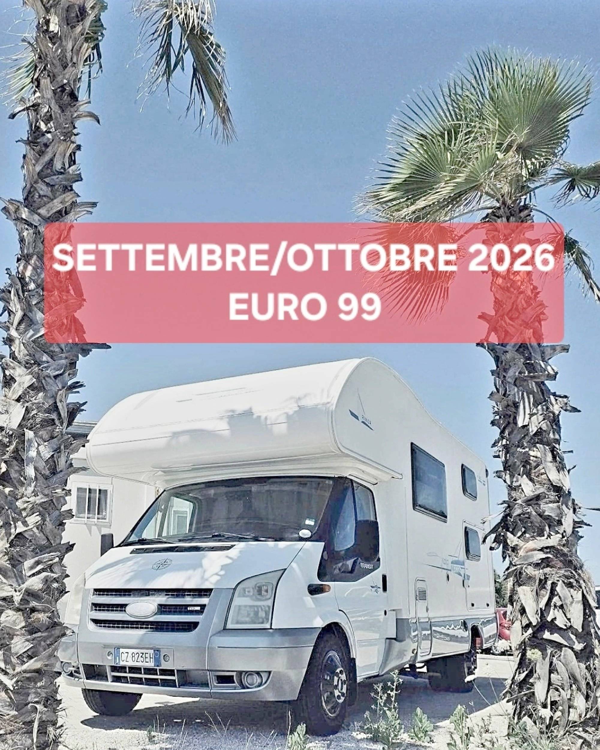 Vista frontale a ¾ Ford FORD TRANSIT 140CV - Yescapa