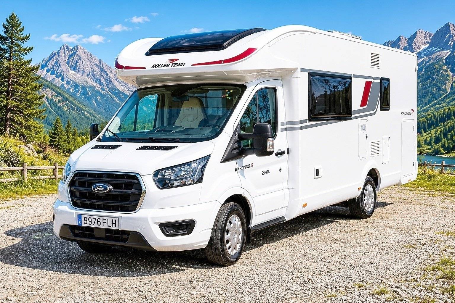 Vista del vehicle angle davanter Ford Ford - Yescapa