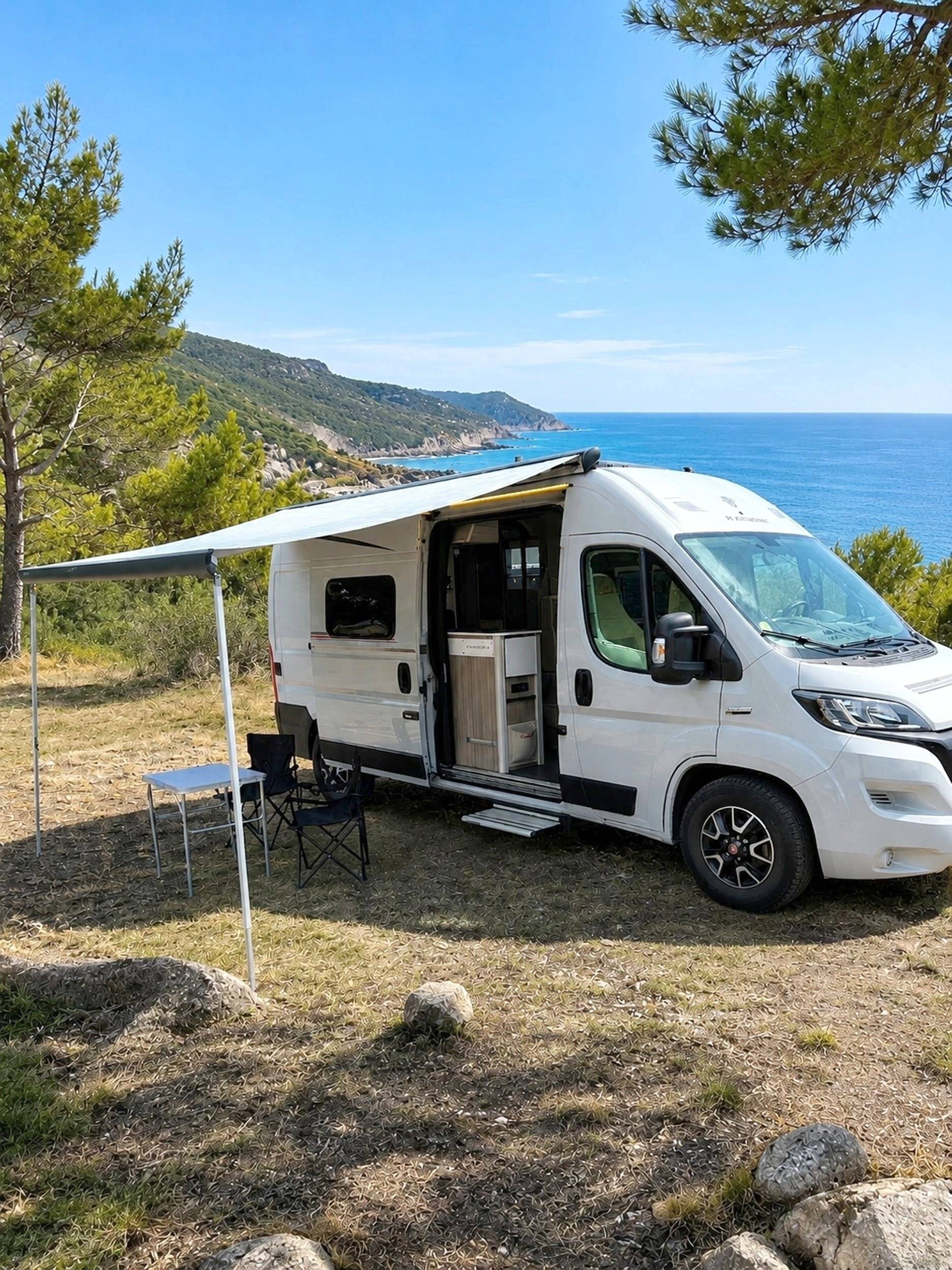 Vista frontale a ¾ Fiat Fiat ducato 2,2 140 cv - Yescapa