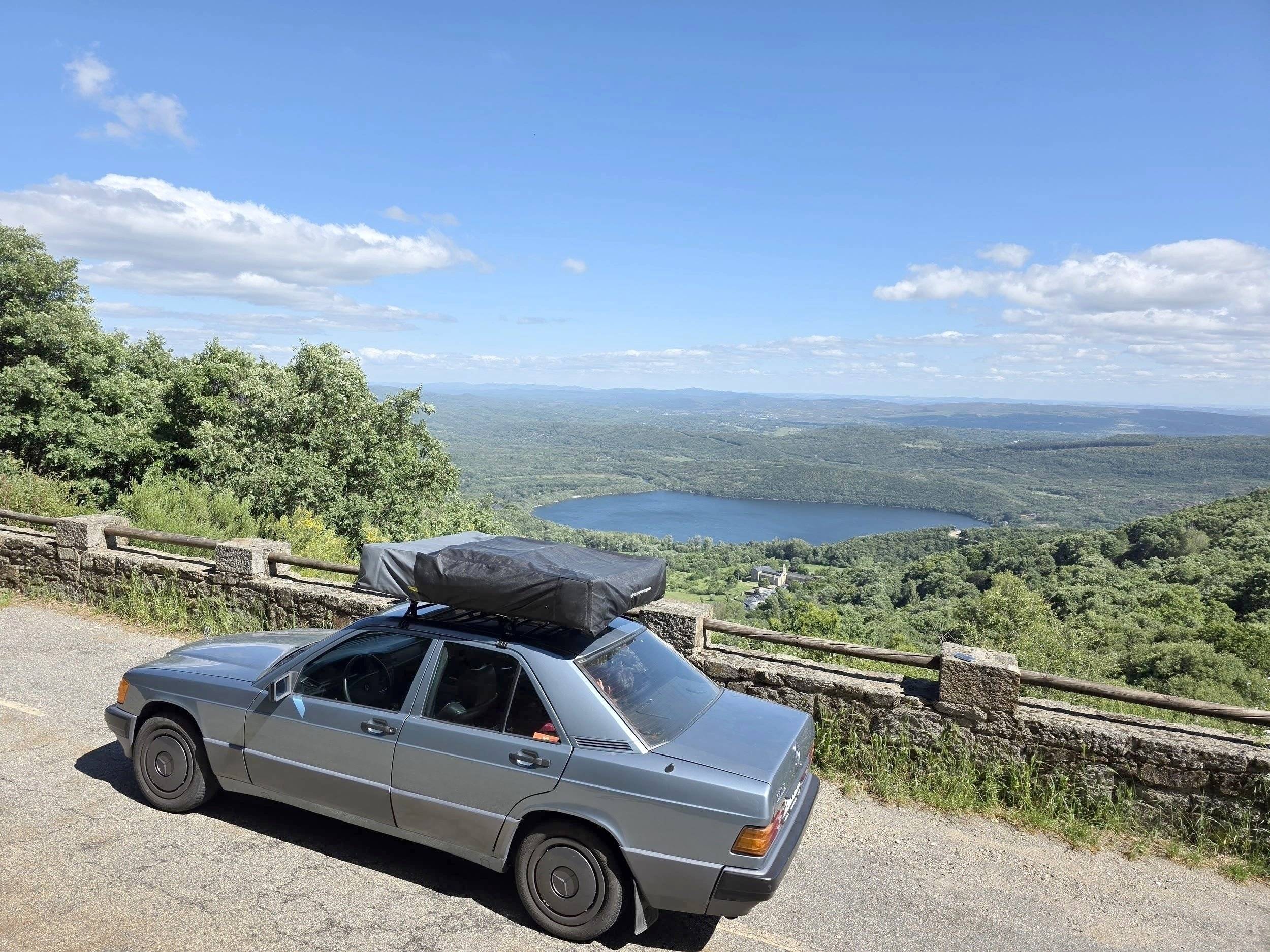 Classic Mercedes Rooftop Tent Adventure Portugal /Spain