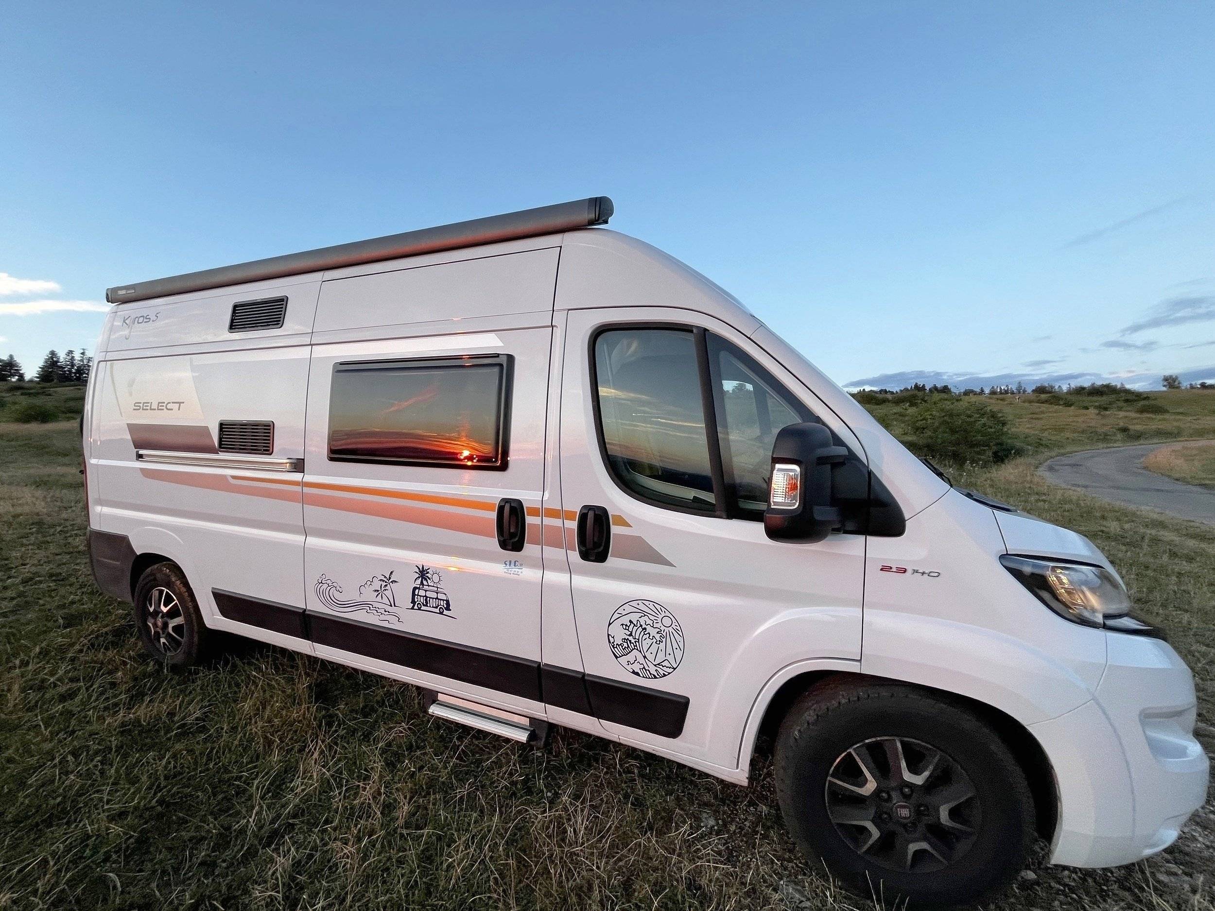 Vue avant de 3/4 Fiat Ducato 2,3 l 130 ch. - Yescapa