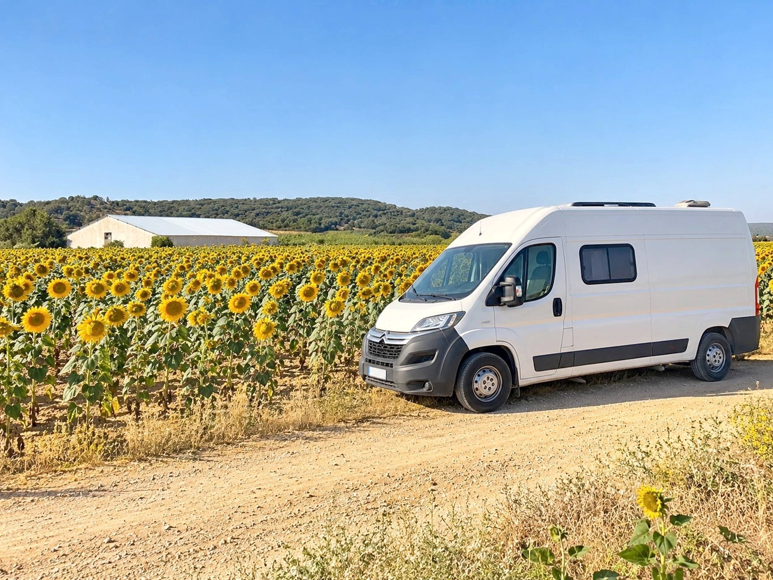 Vue avant de 3/4 Citroën Jumper 3,0 l 177 ch - Yescapa