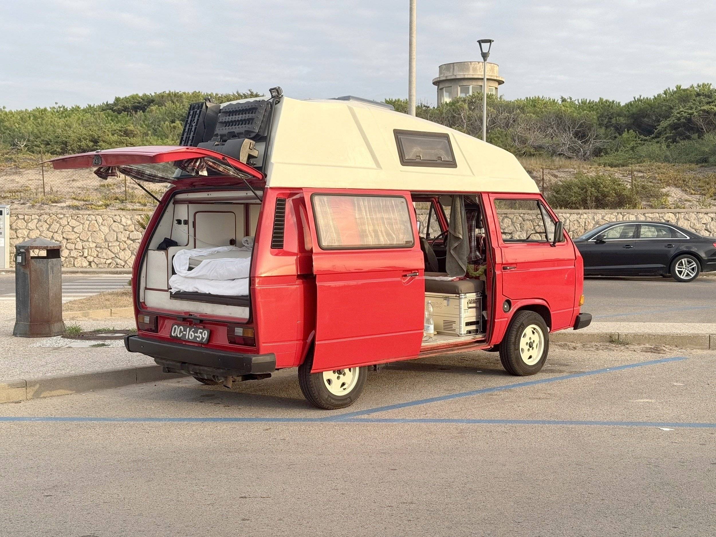 Vue arrière Volkswagen T3 - Yescapa