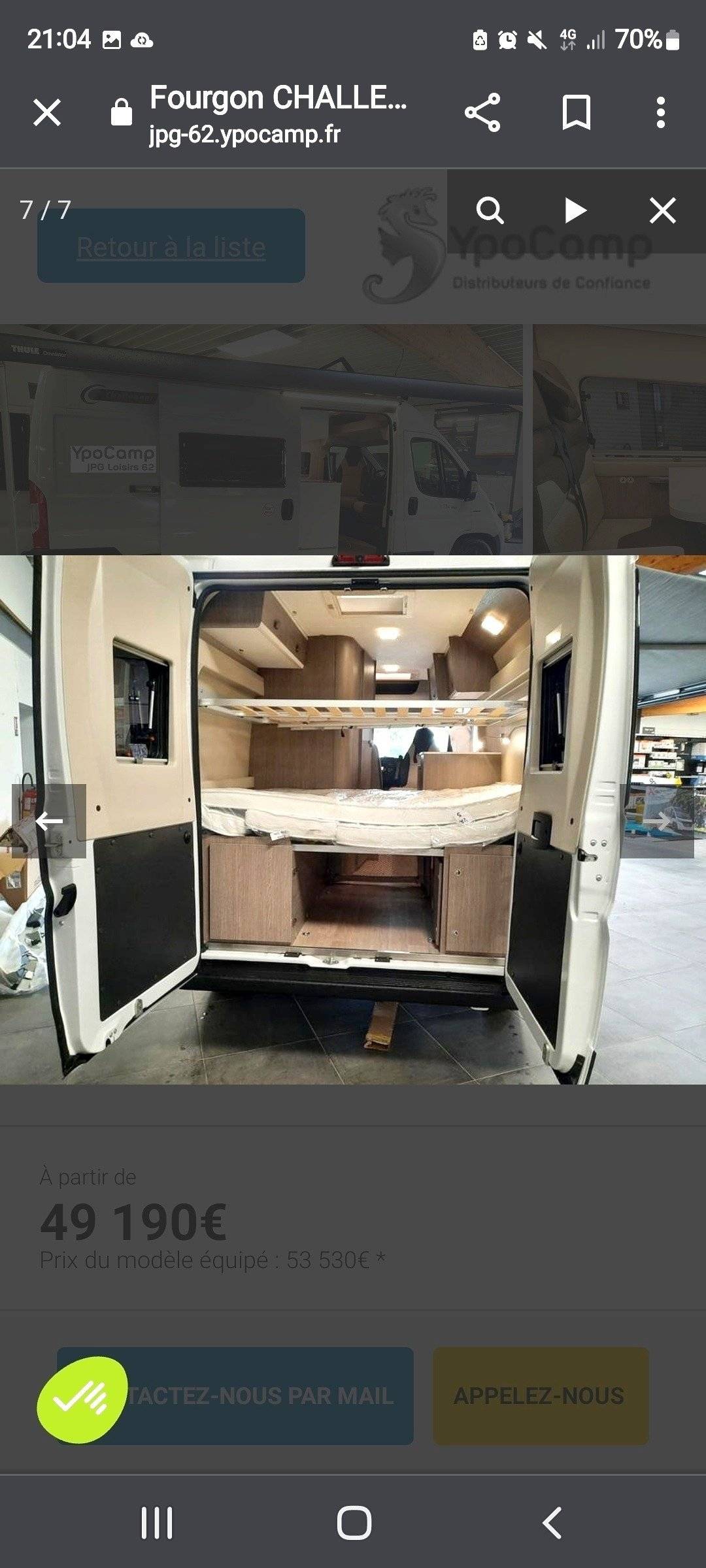 Couchages Fiat 2,3 l 130 ch - Yescapa